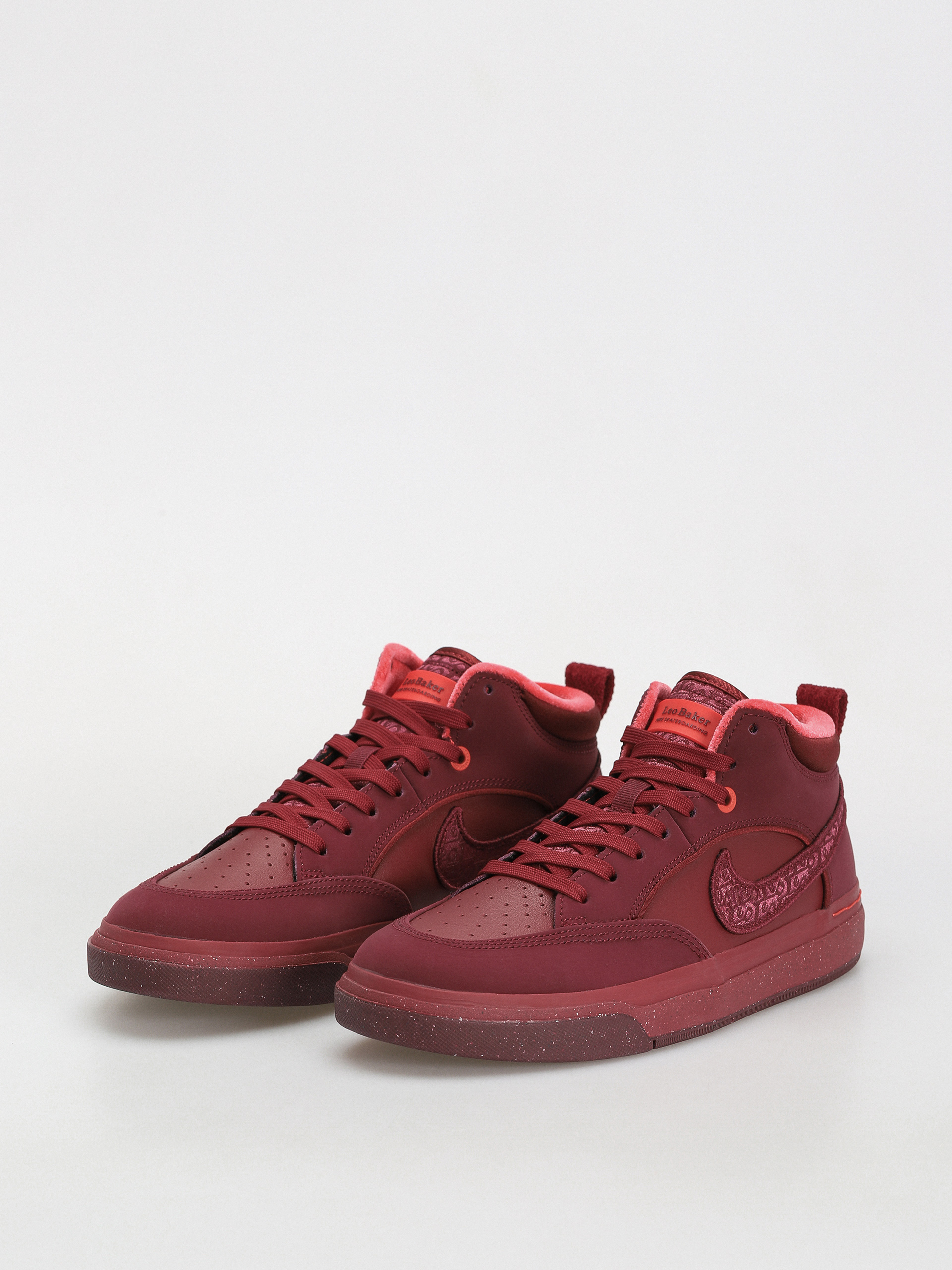 Nike SB React Leo Prm Cipők (dark beetroot/dark beetroot team red)