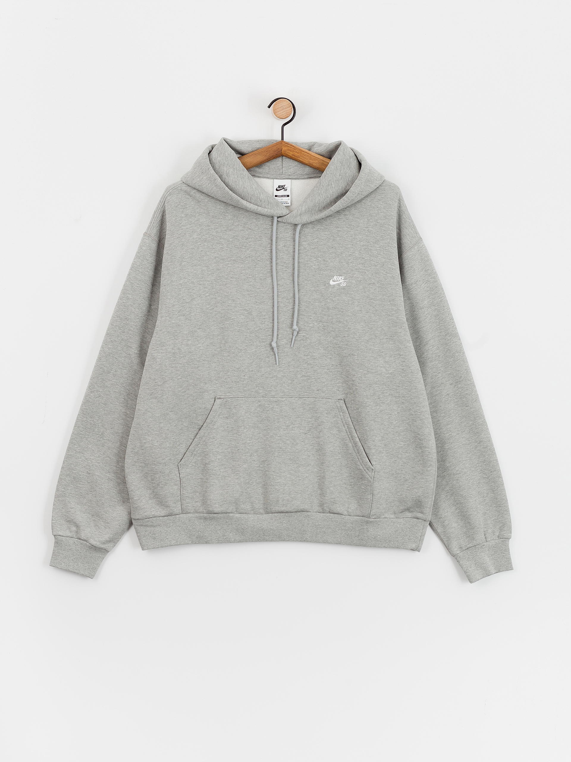 Nike SB Essential Logo HD Kapucnis pulóver (dk grey heather/white)