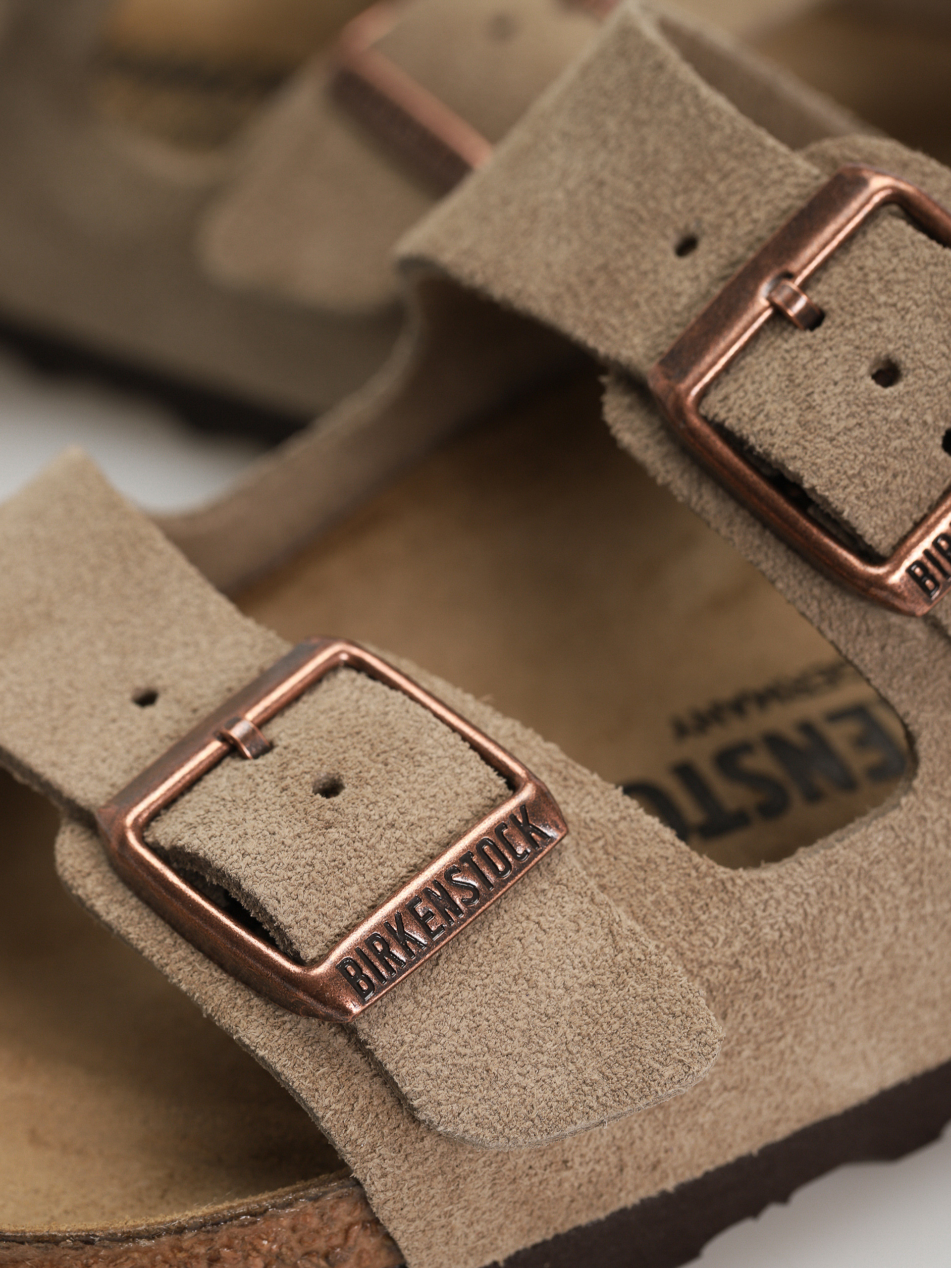 Birkenstock Arizona Suede Leather Narrow Wmn Flip-flop papucsok (taupe)