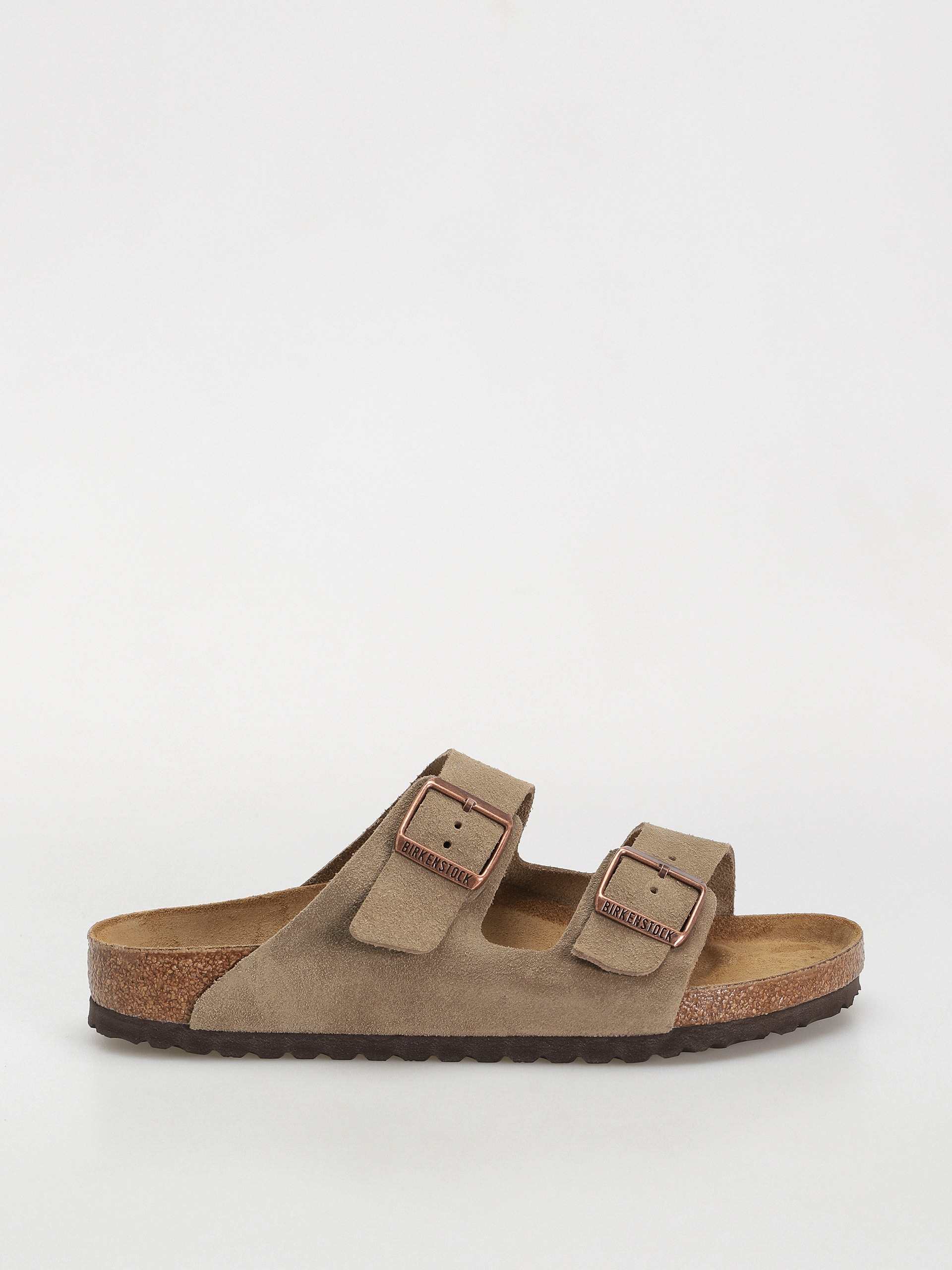 Birkenstock Arizona Suede Leather Regular Flip-flop papucsok (taupe)