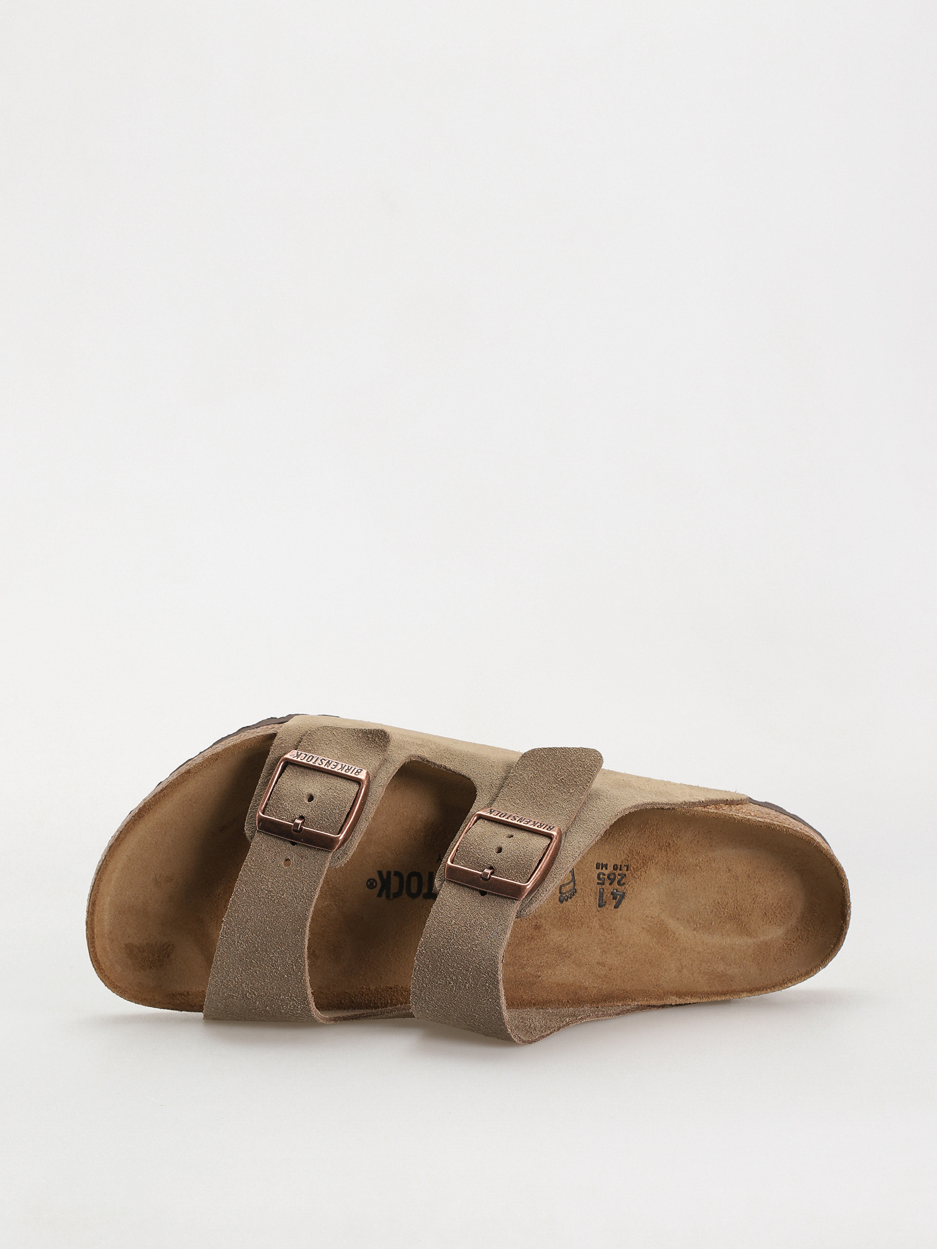 Birkenstock Arizona Suede Leather Regular Flip-flop papucsok (taupe)