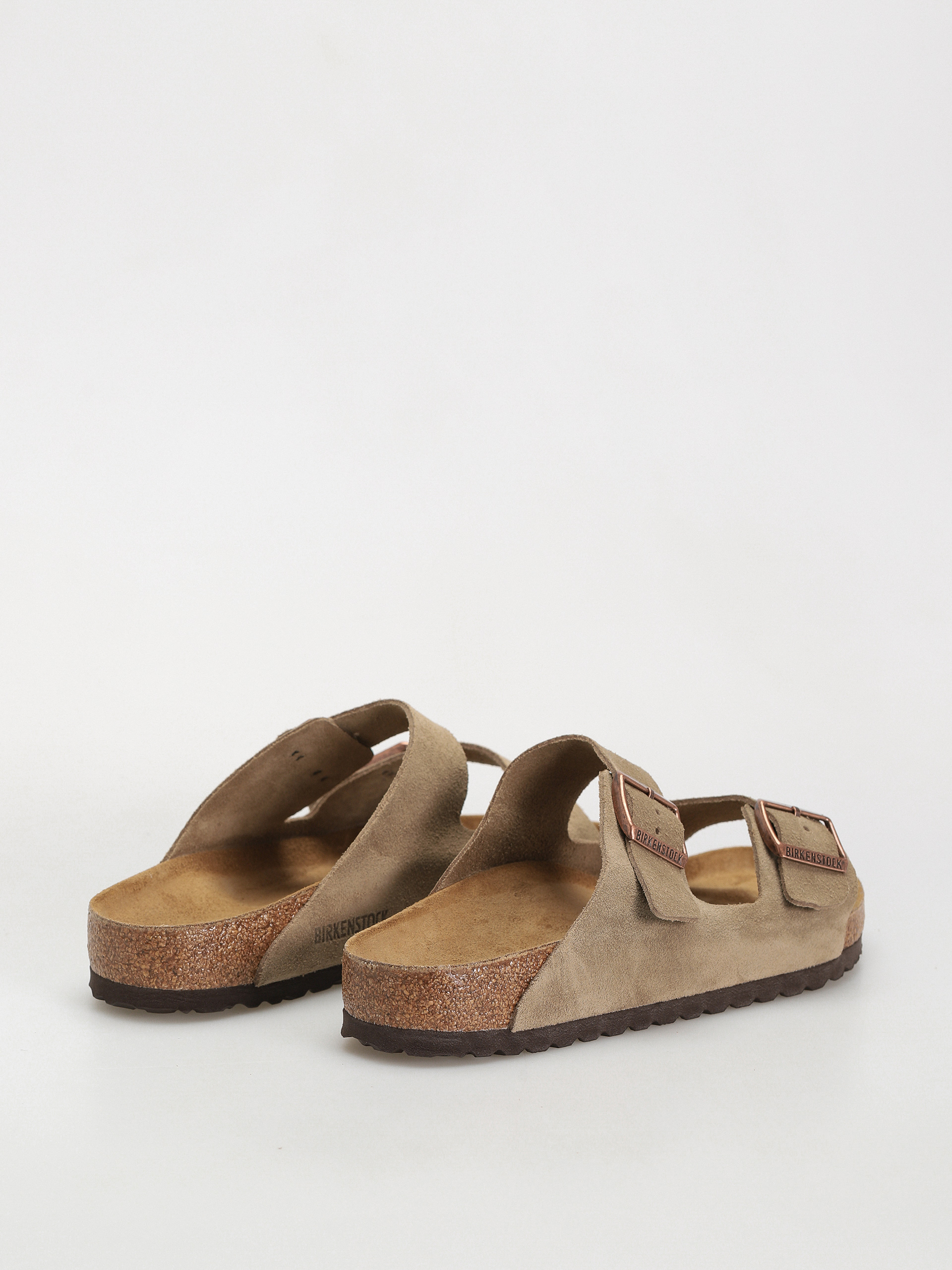Birkenstock Arizona Suede Leather Regular Flip-flop papucsok (taupe)