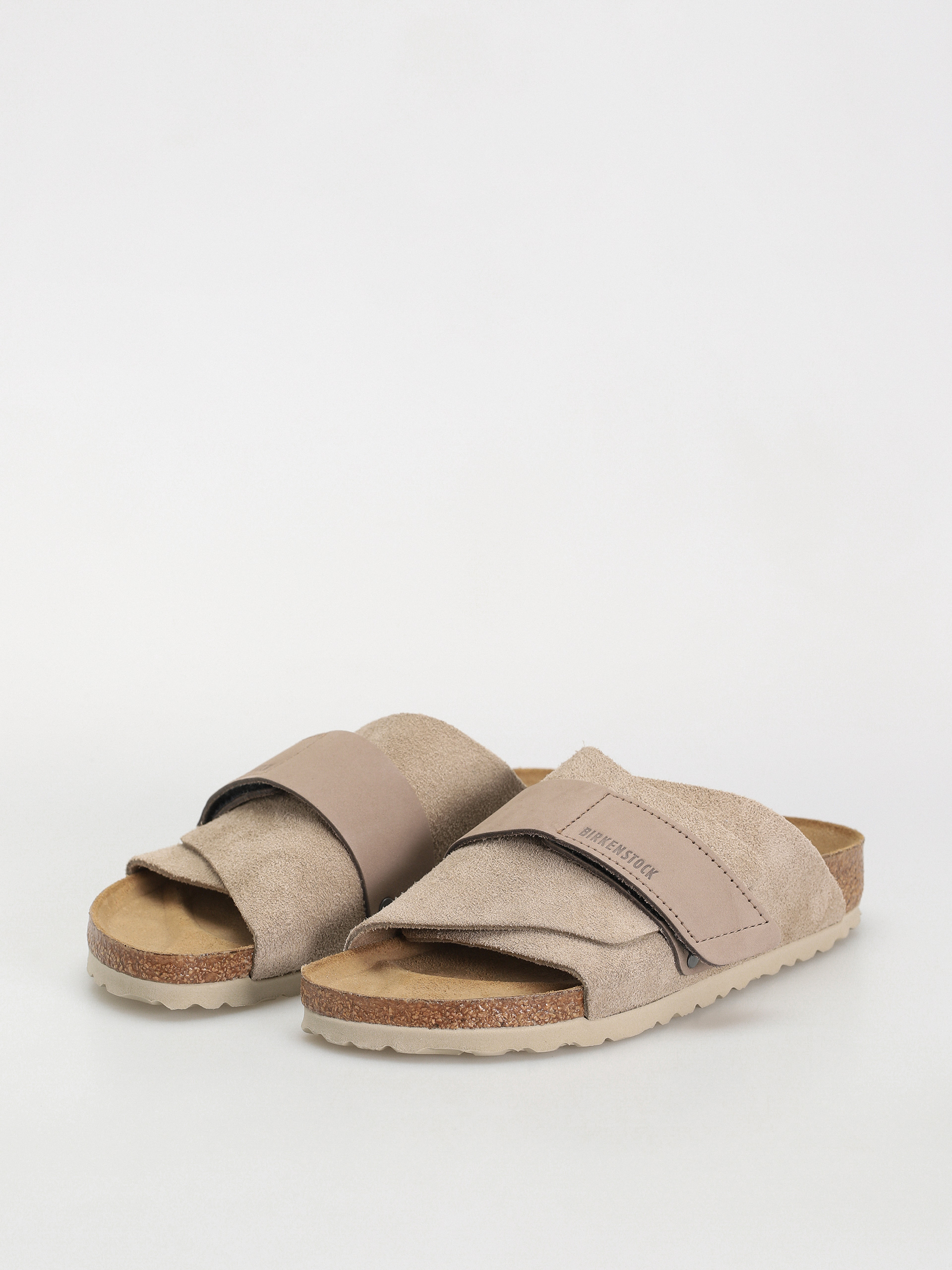 Birkenstock Kyoto Nubuck Suede Leather Narrow Wmn Flip-flop papucsok (taupe)