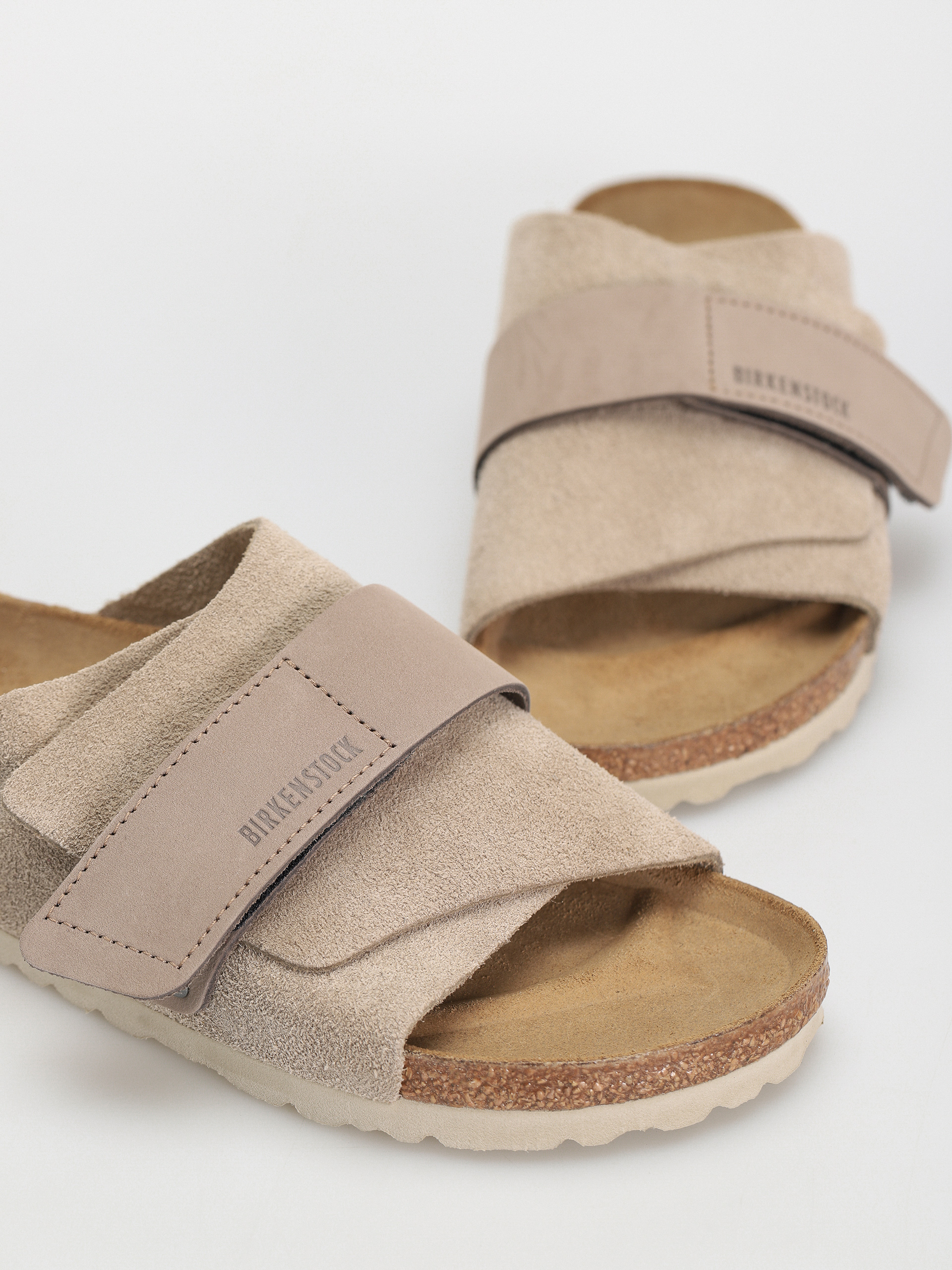 Birkenstock Kyoto Nubuck Suede Leather Narrow Wmn Flip-flop papucsok (taupe)