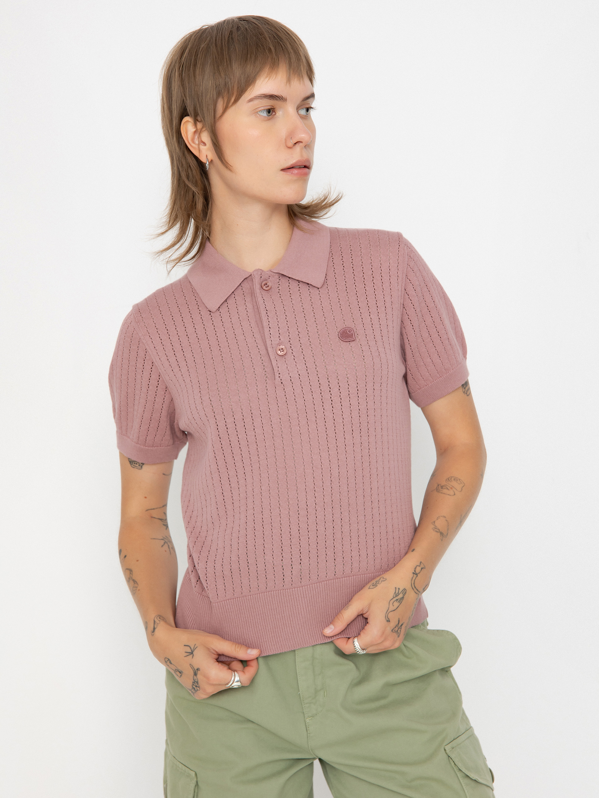 Carhartt WIP Norlina Wmn Pólóing (dusty fuchsia)