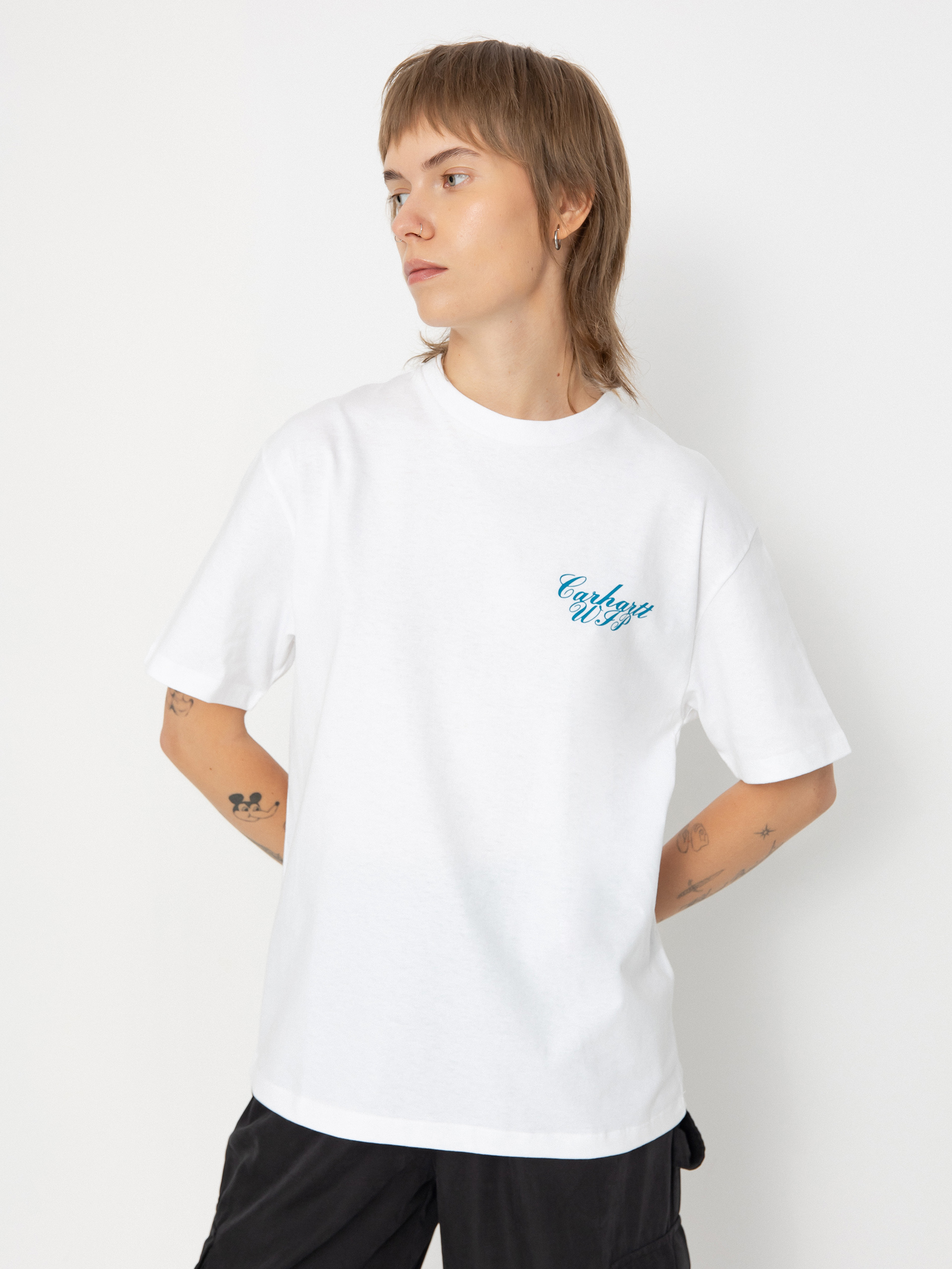 Carhartt WIP Exchange Wmn Póló (white/blue)