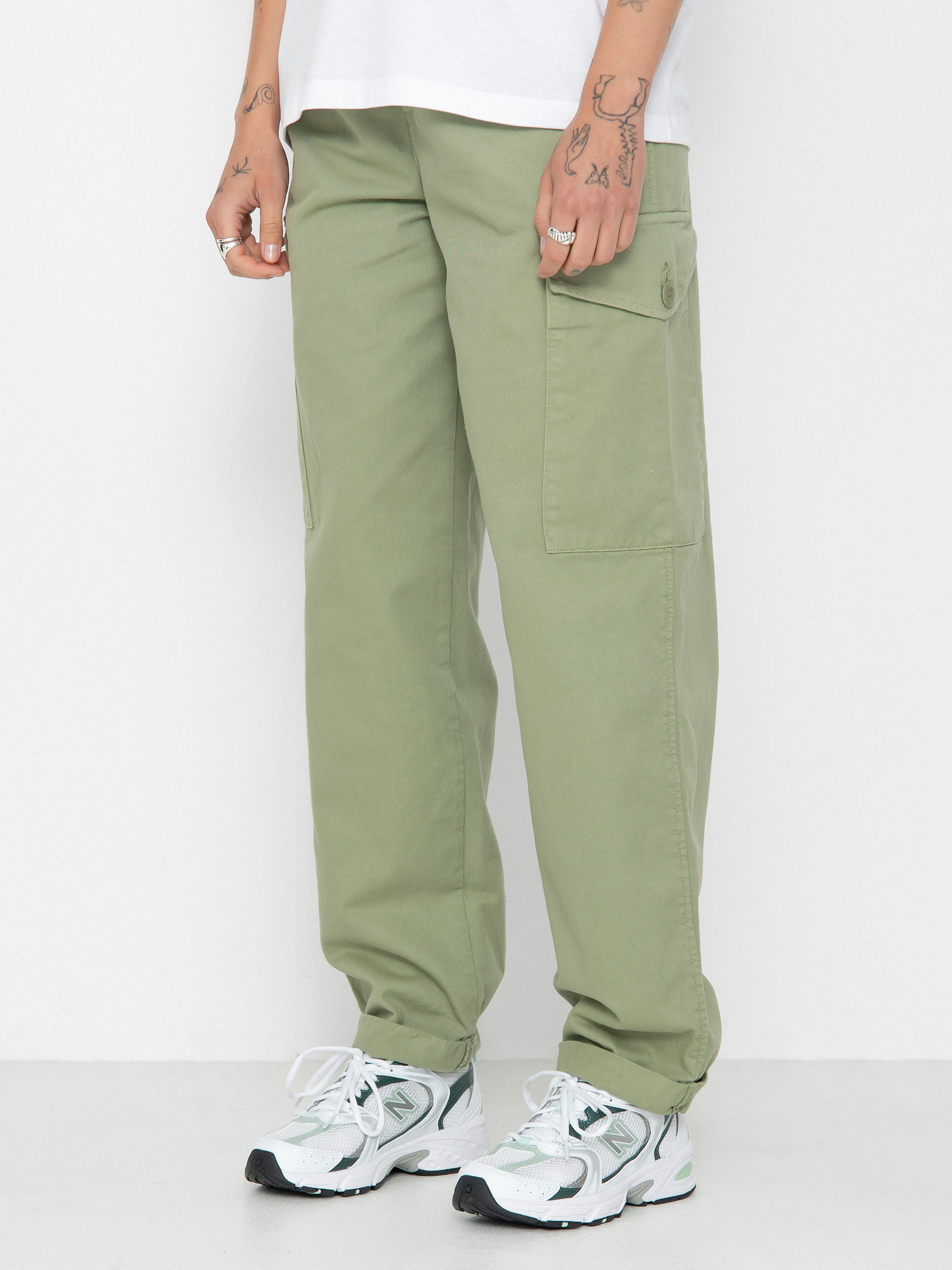 Carhartt WIP Collins Wmn Kisnadrág (misty green)