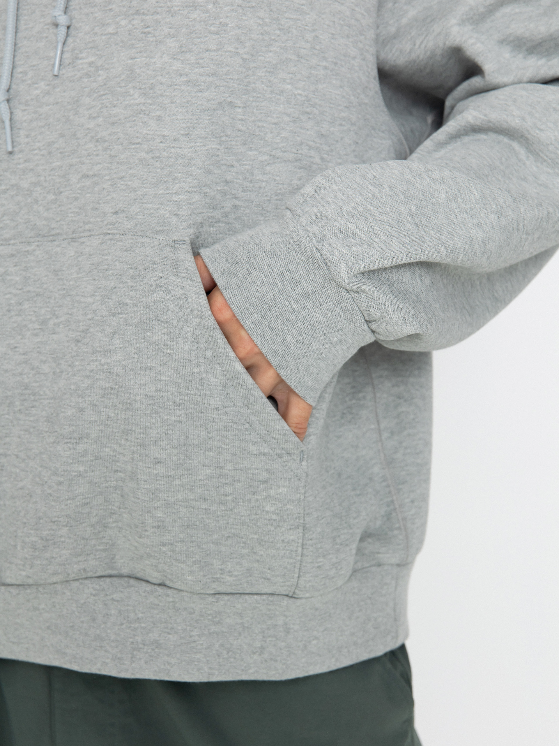 Nike SB Essential Logo HD Kapucnis pulóver (dk grey heather/white)