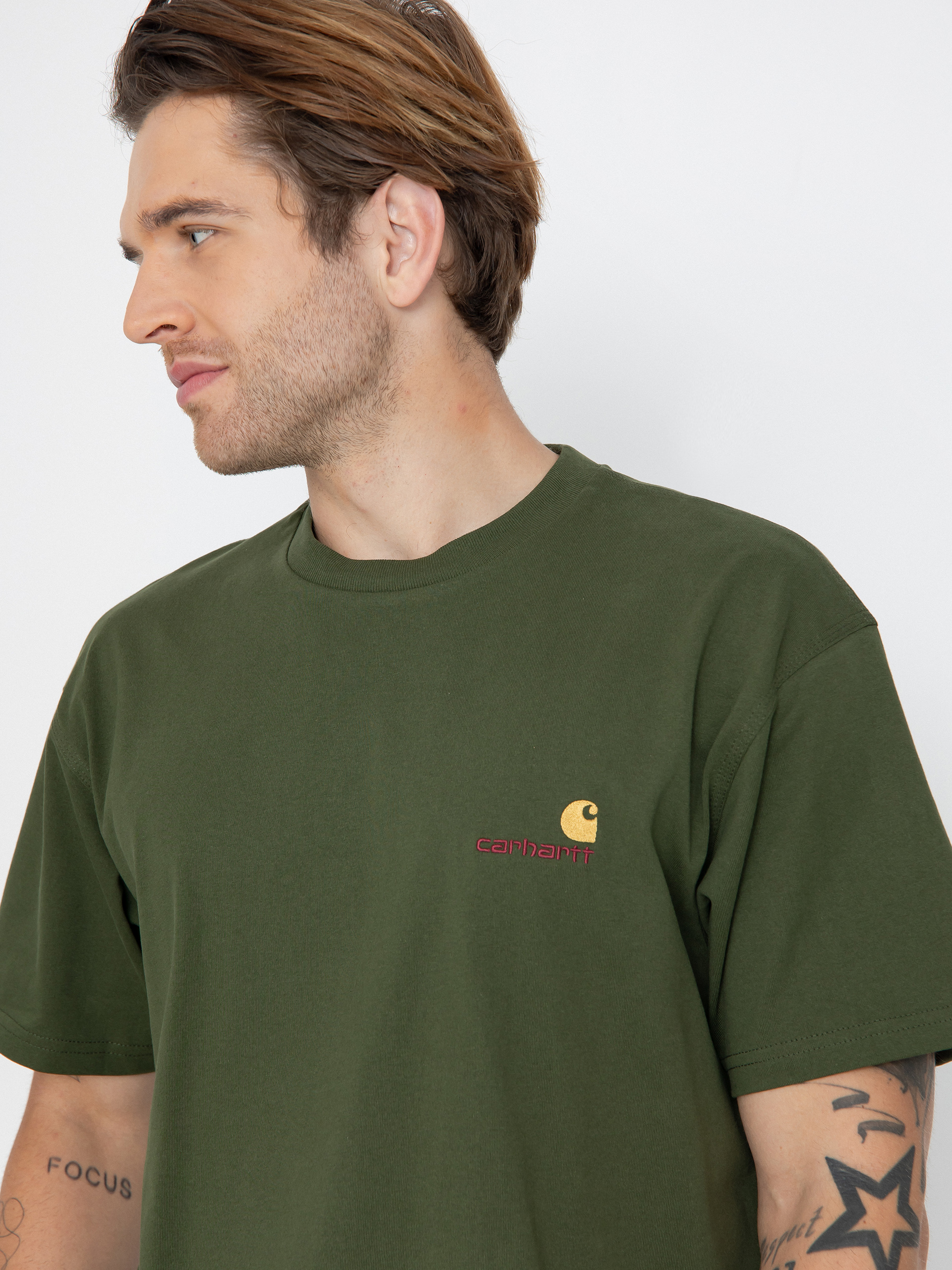 Carhartt WIP American Script Póló (tarragon)