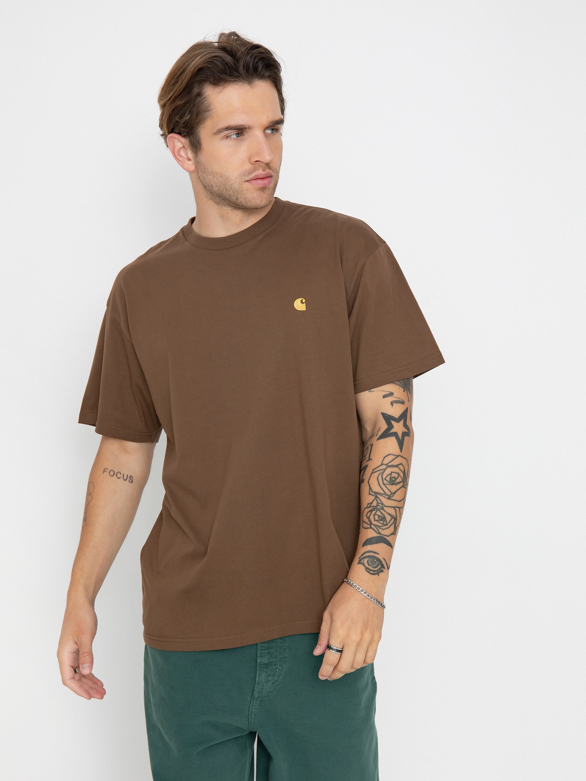 Carhartt WIP Chase Póló (chocolate/gold)