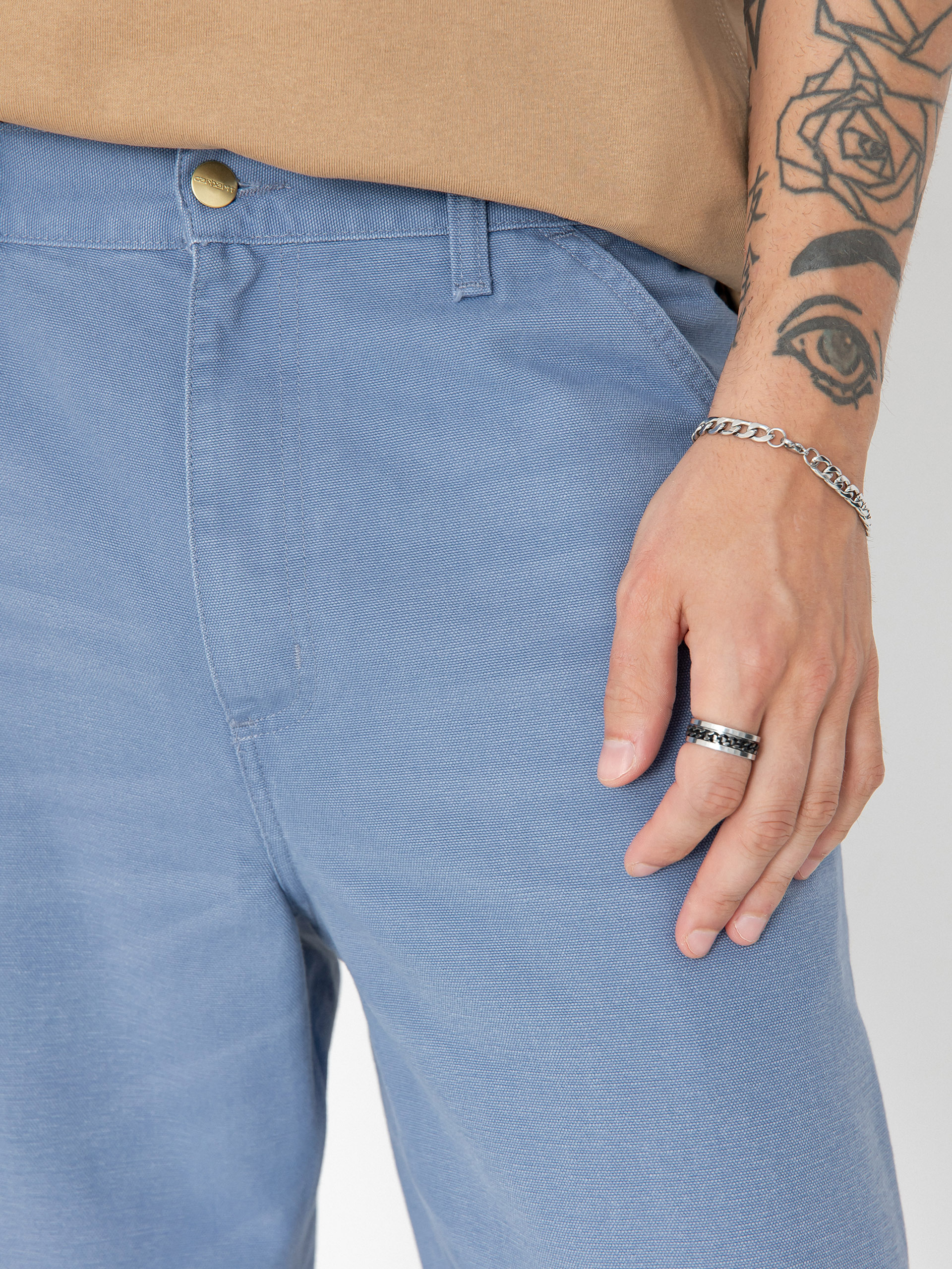 Kisnadrág Carhartt WIP Single Knee (bay blue)