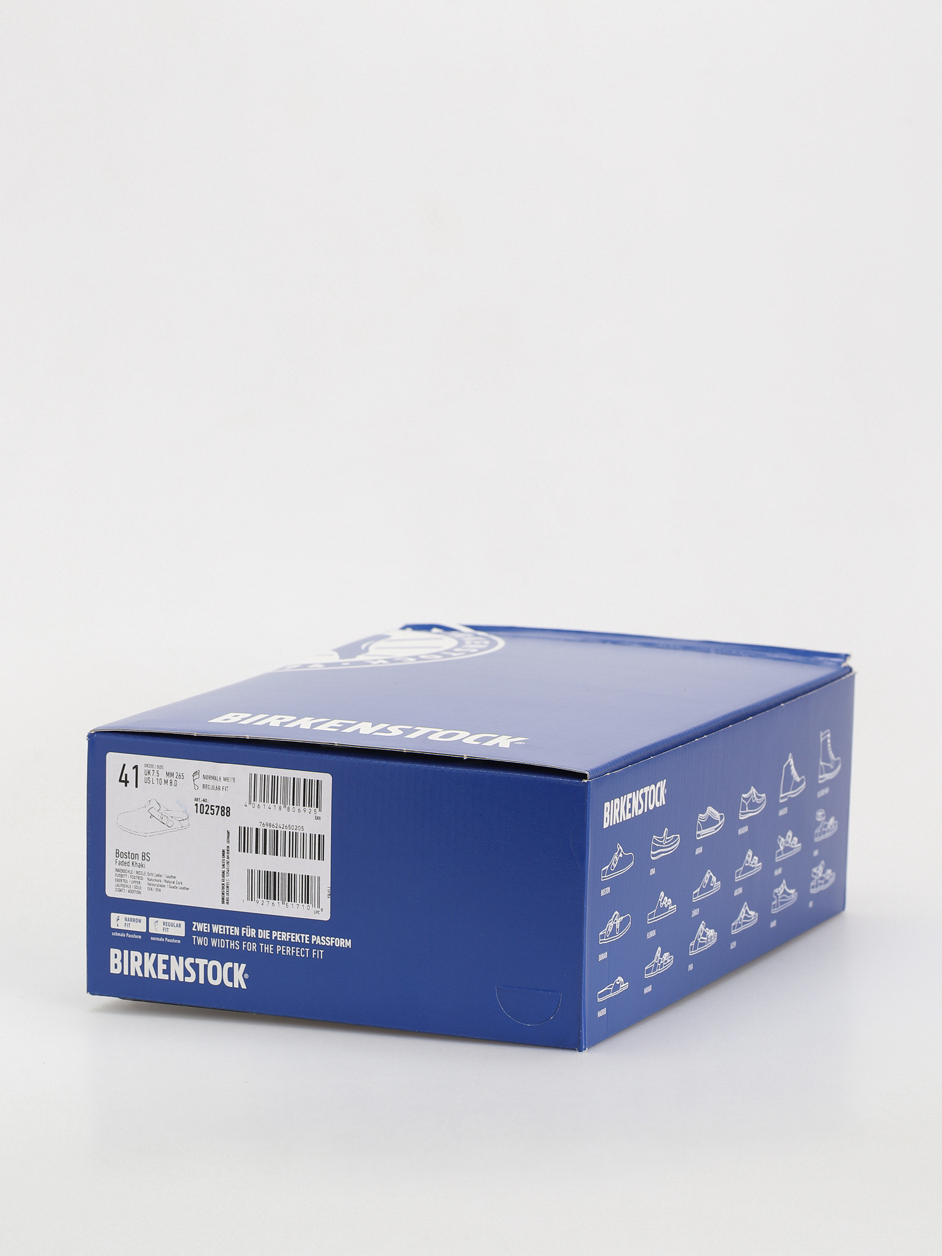 Birkenstock Boston Suede Leather Regular Flip-flop papucsok (faded khaki)