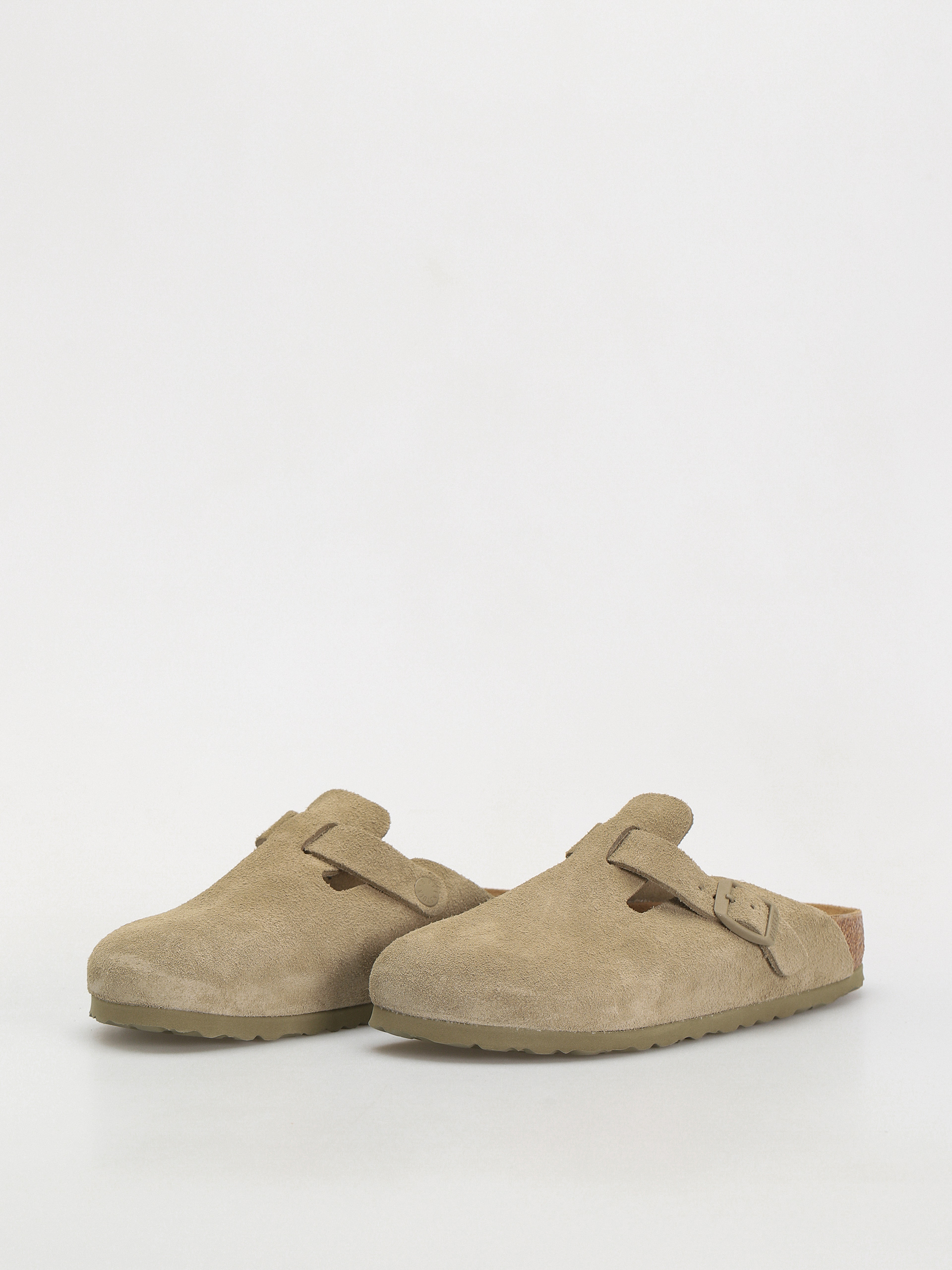 Birkenstock Boston Suede Leather Narrow Wmn Flip-flop papucsok (faded khaki)