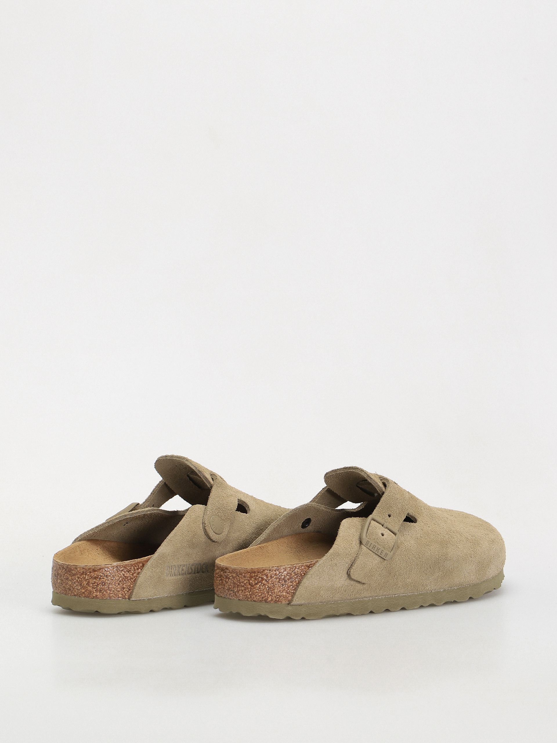 Birkenstock Boston Suede Leather Narrow Wmn Flip-flop papucsok (faded khaki)