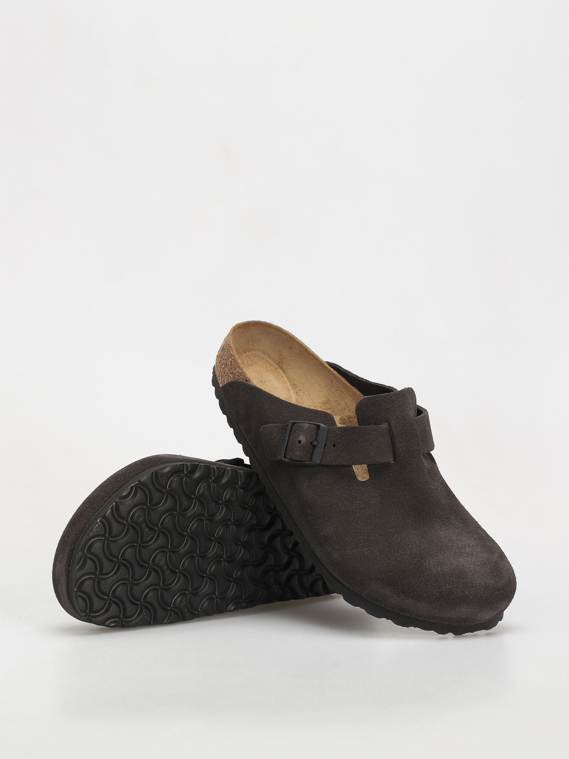 Birkenstock Boston Suede Leather Regular Flip-flop papucsok (velvet grey)