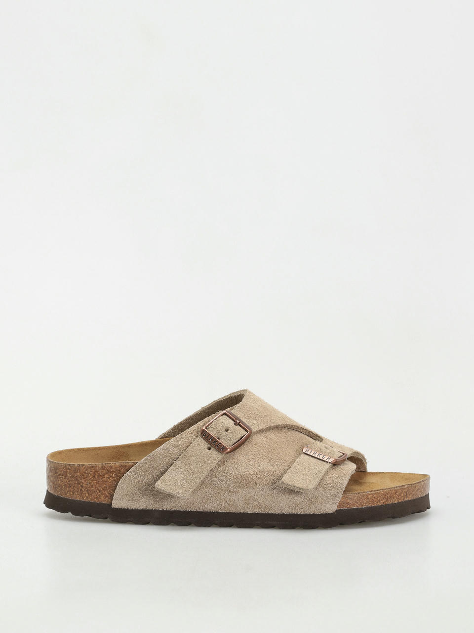 Birkenstock Zürich Suede Leather Narrow Wmn Flip-flop papucsok (taupe)