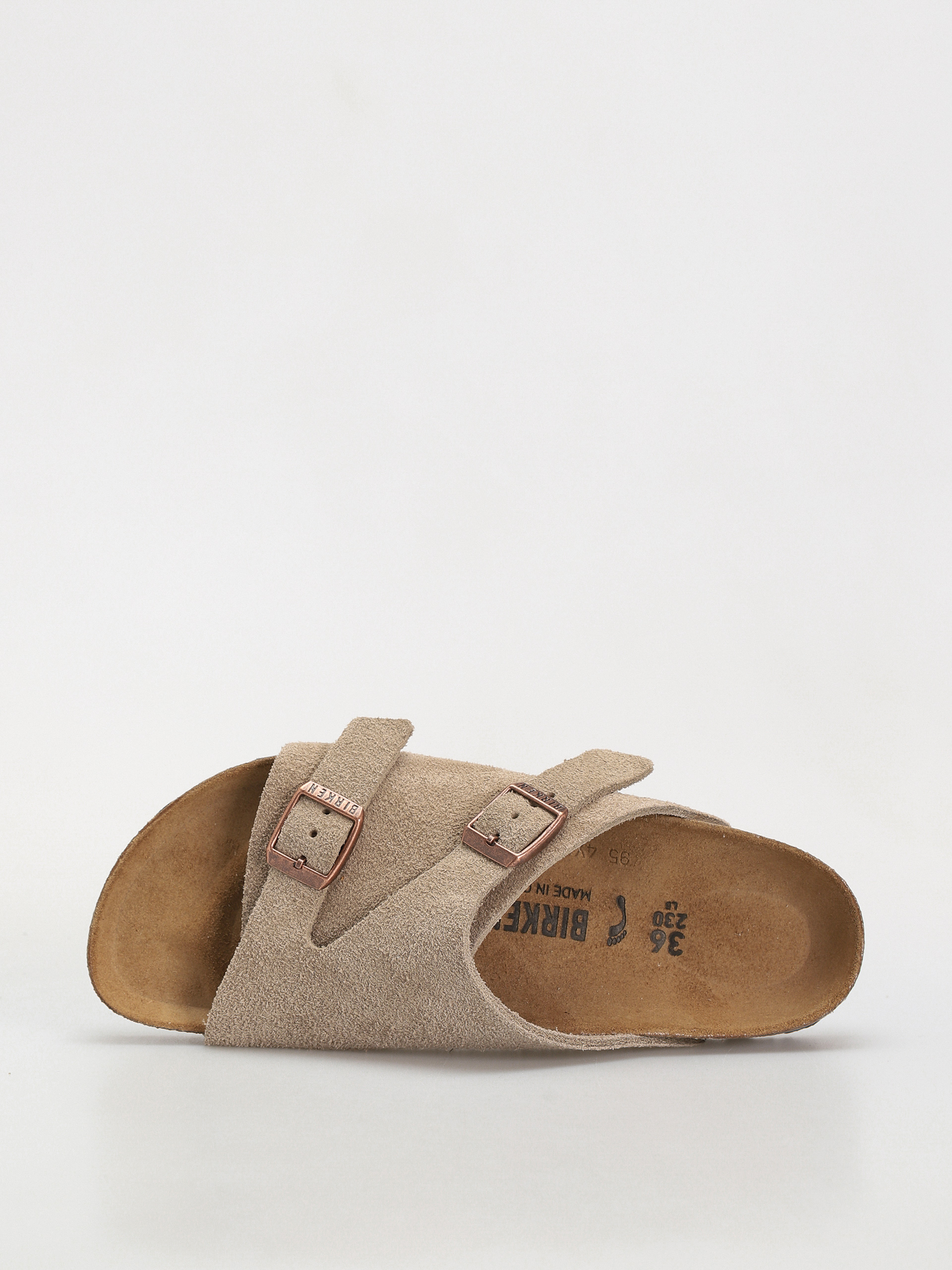 Birkenstock Zürich Suede Leather Narrow Wmn Flip-flop papucsok (taupe)