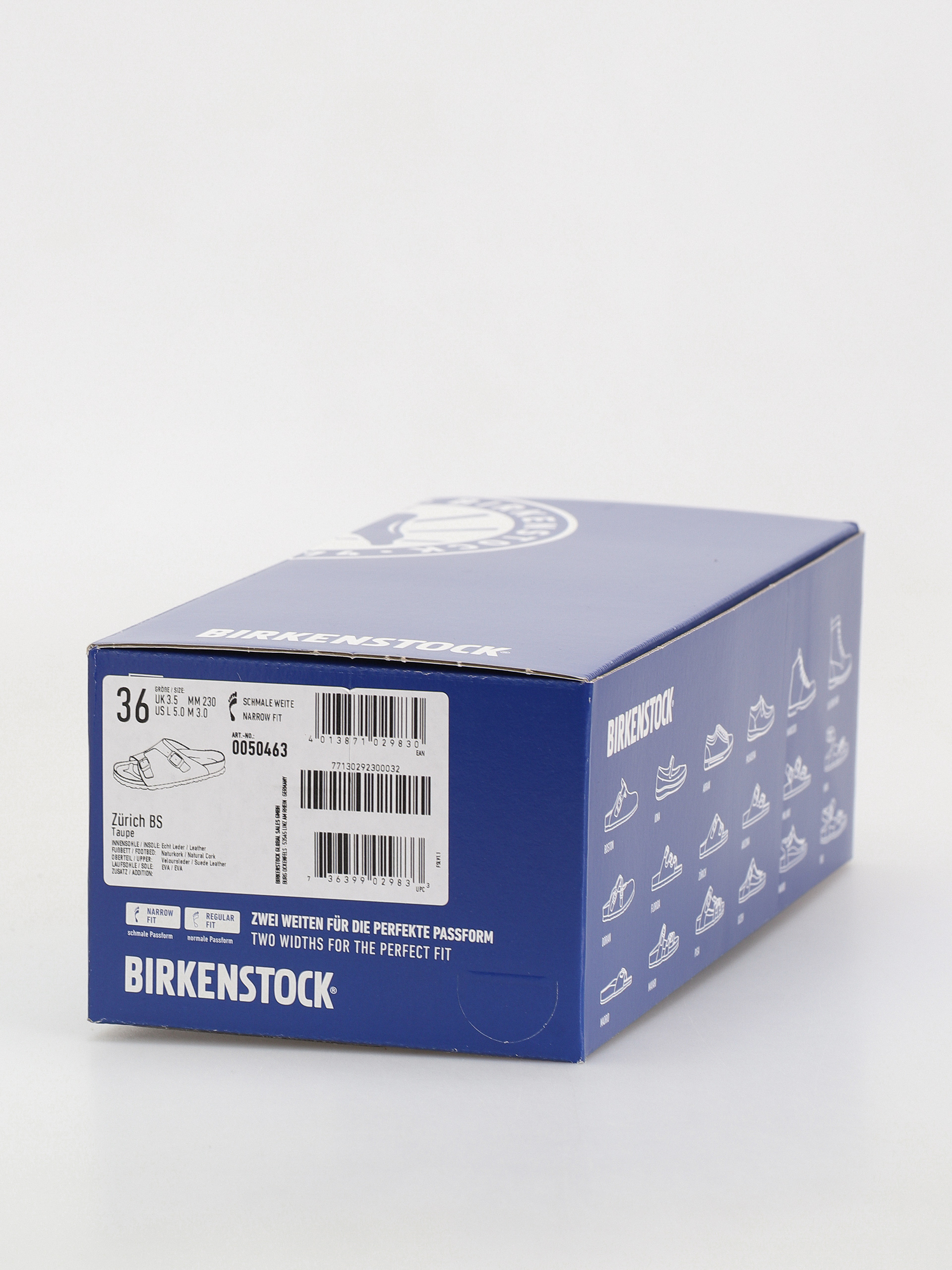 Birkenstock Zürich Suede Leather Narrow Wmn Flip-flop papucsok (taupe)