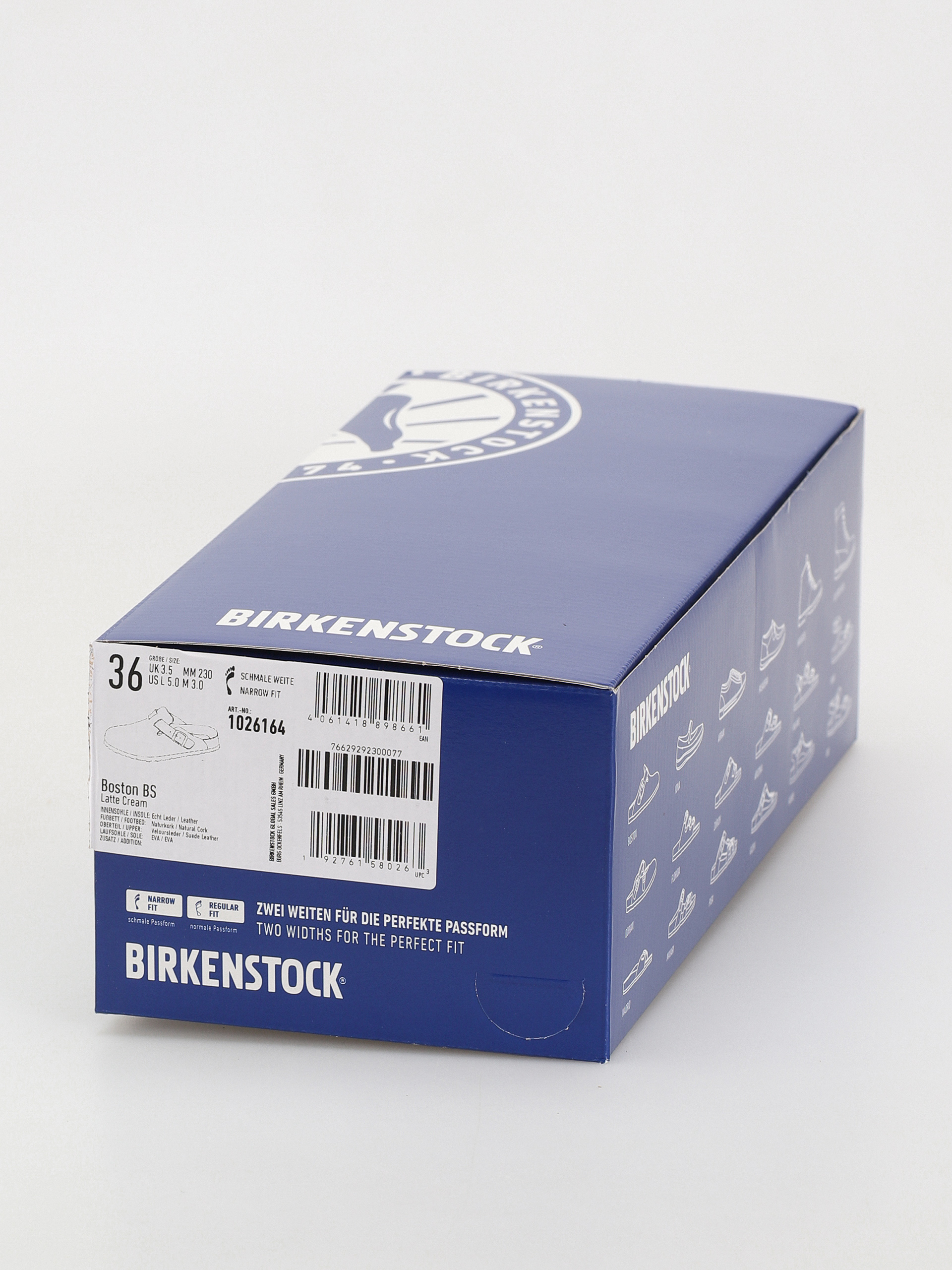 Birkenstock Boston Suede Leather Narrow Wmn Flip-flop papucsok (latte cream)