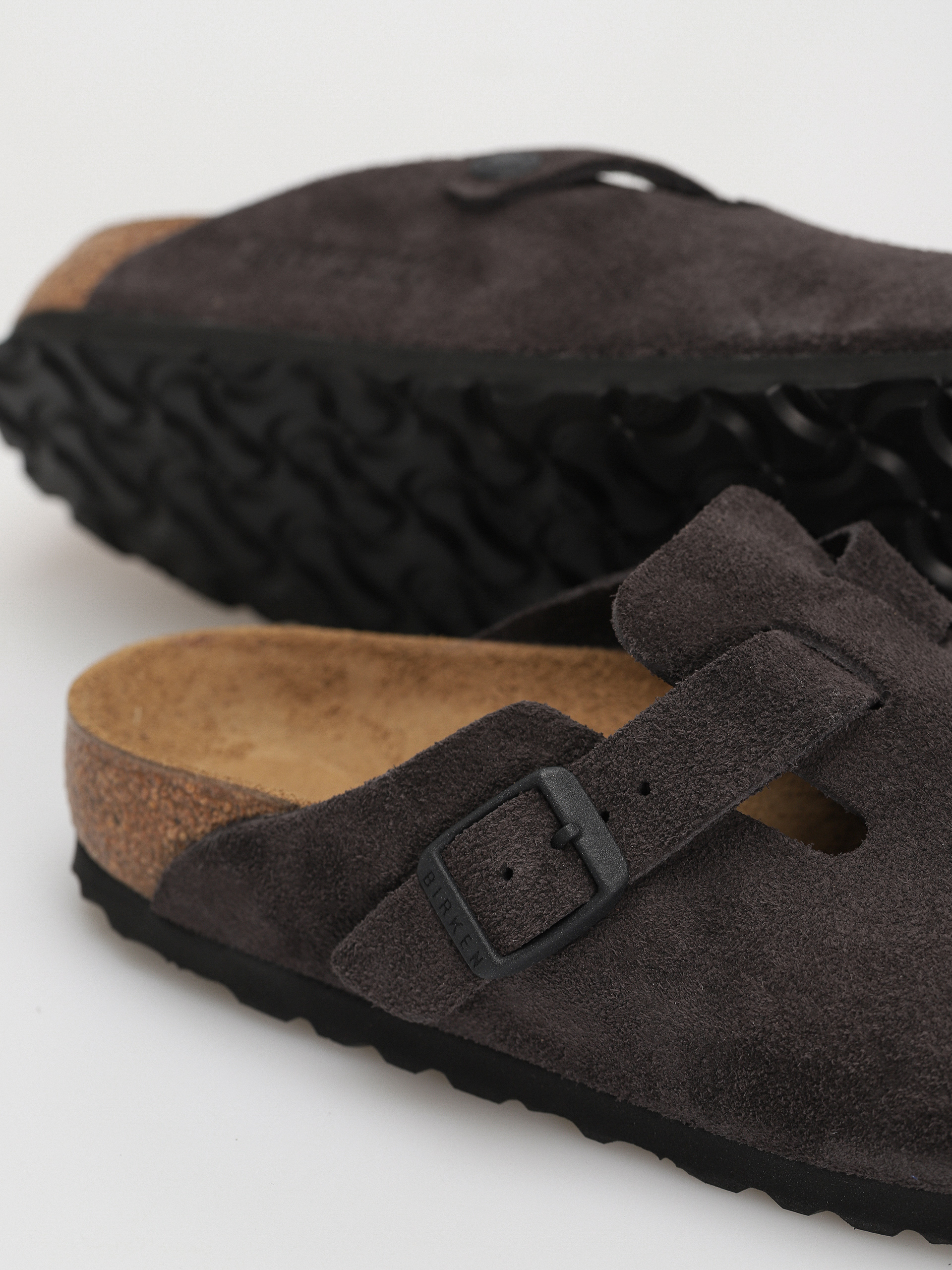 Birkenstock Boston Suede Leather Narrow Wmn Flip-flop papucsok (velvet grey)