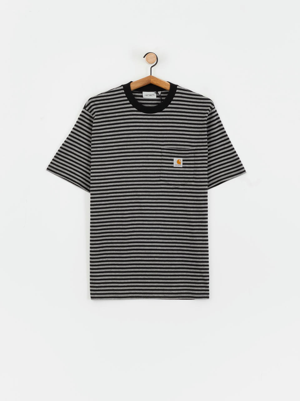 Carhartt WIP Verner Pocket Póló (verner stripe/black/dark grey heather)