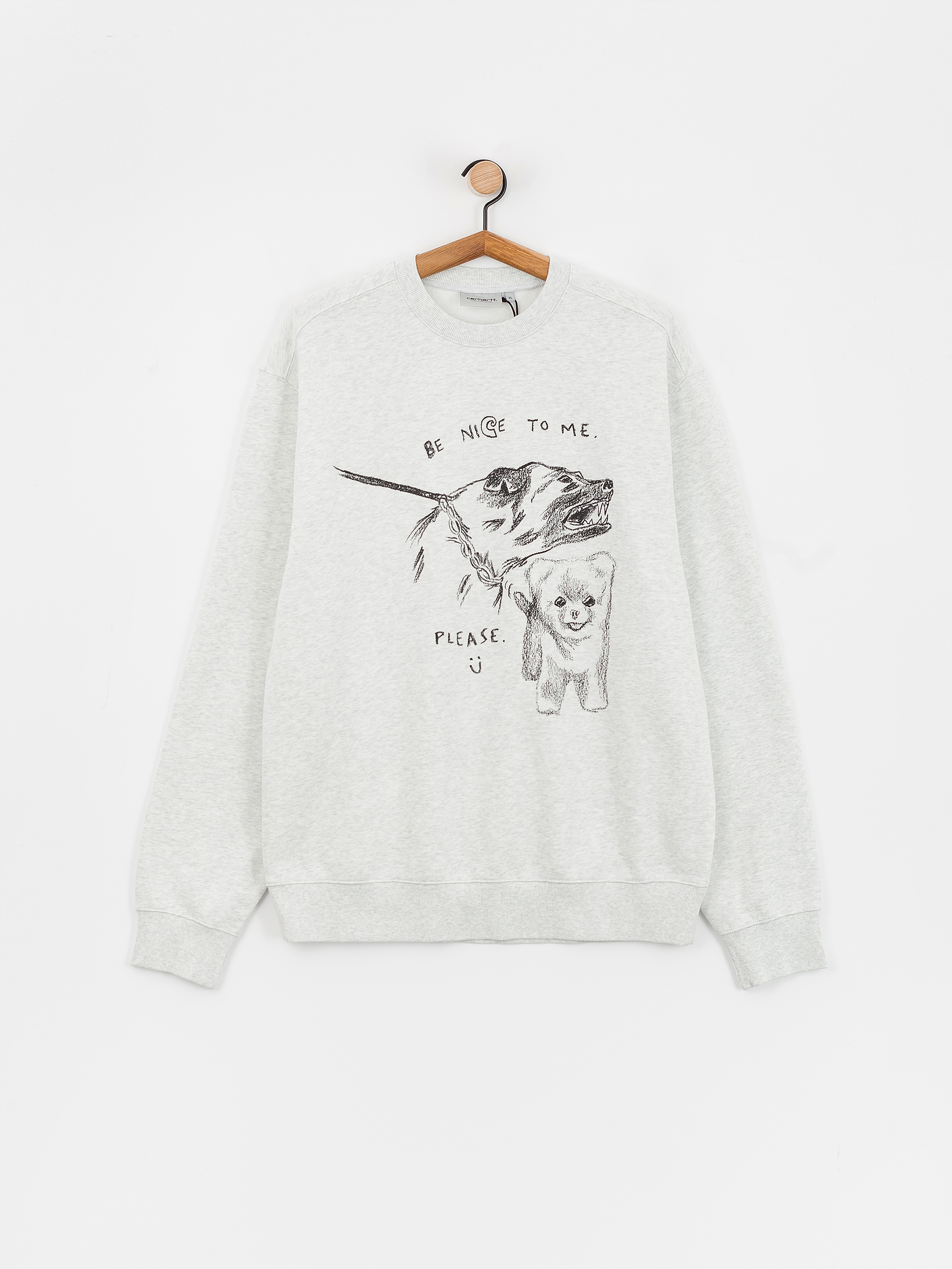 Carhartt WIP Pepe Be Nice Pulóver (ash heather/black)