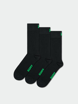 Zokni Happy Socks 3-Pack Solids (black)