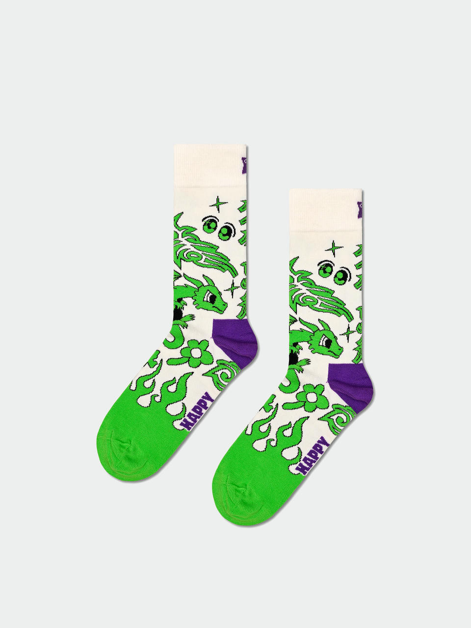 Zokni Happy Socks Hyper Dragon (white)