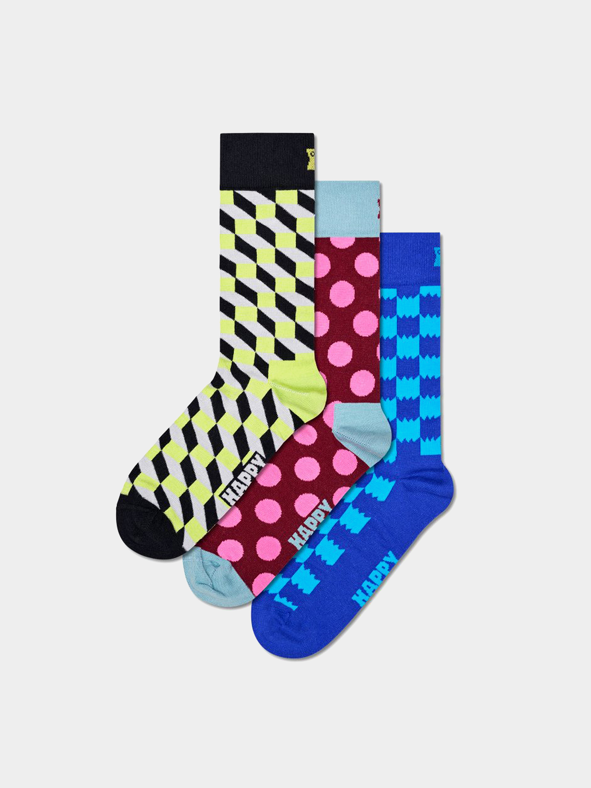 Zokni Happy Socks 3-Pack Multicolor (navy)