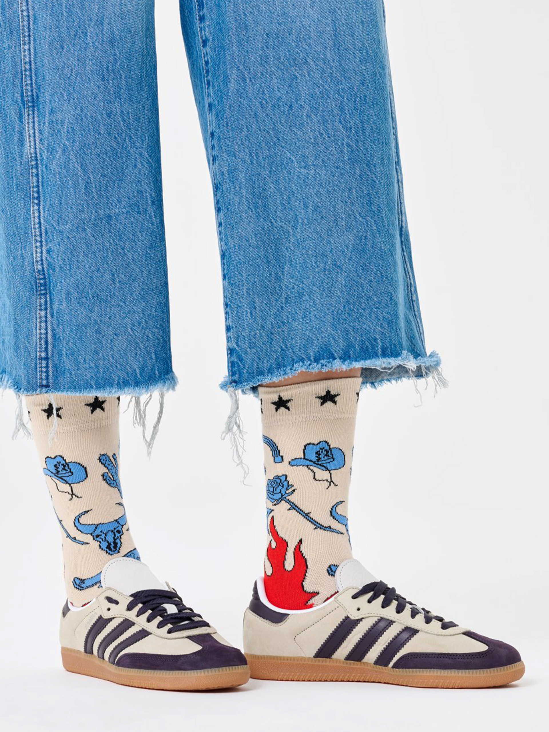 Zokni Happy Socks Wrangler Heartland (white)