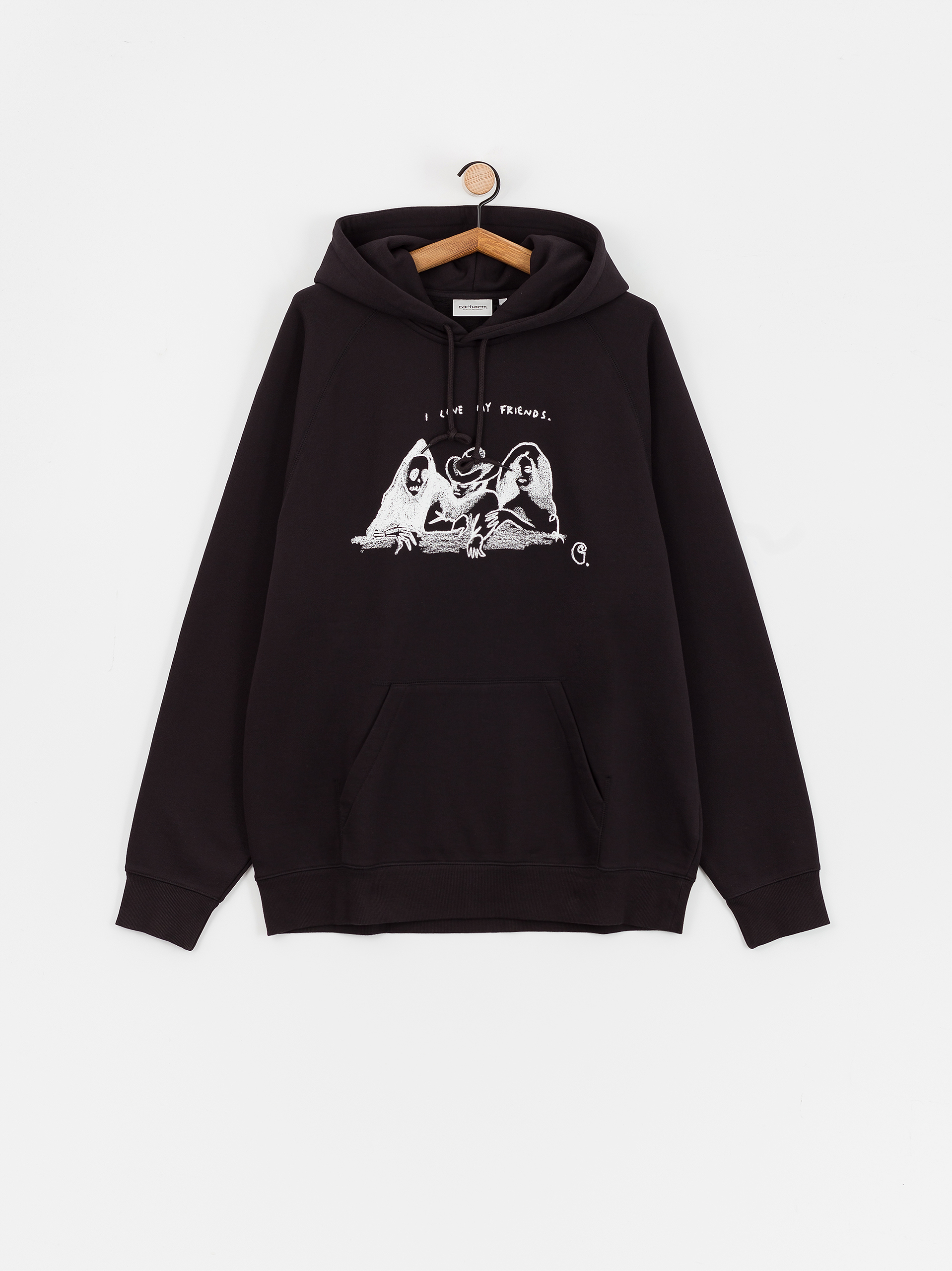 Carhartt WIP Pepe Friends HD Kapucnis pulóver (black/white)