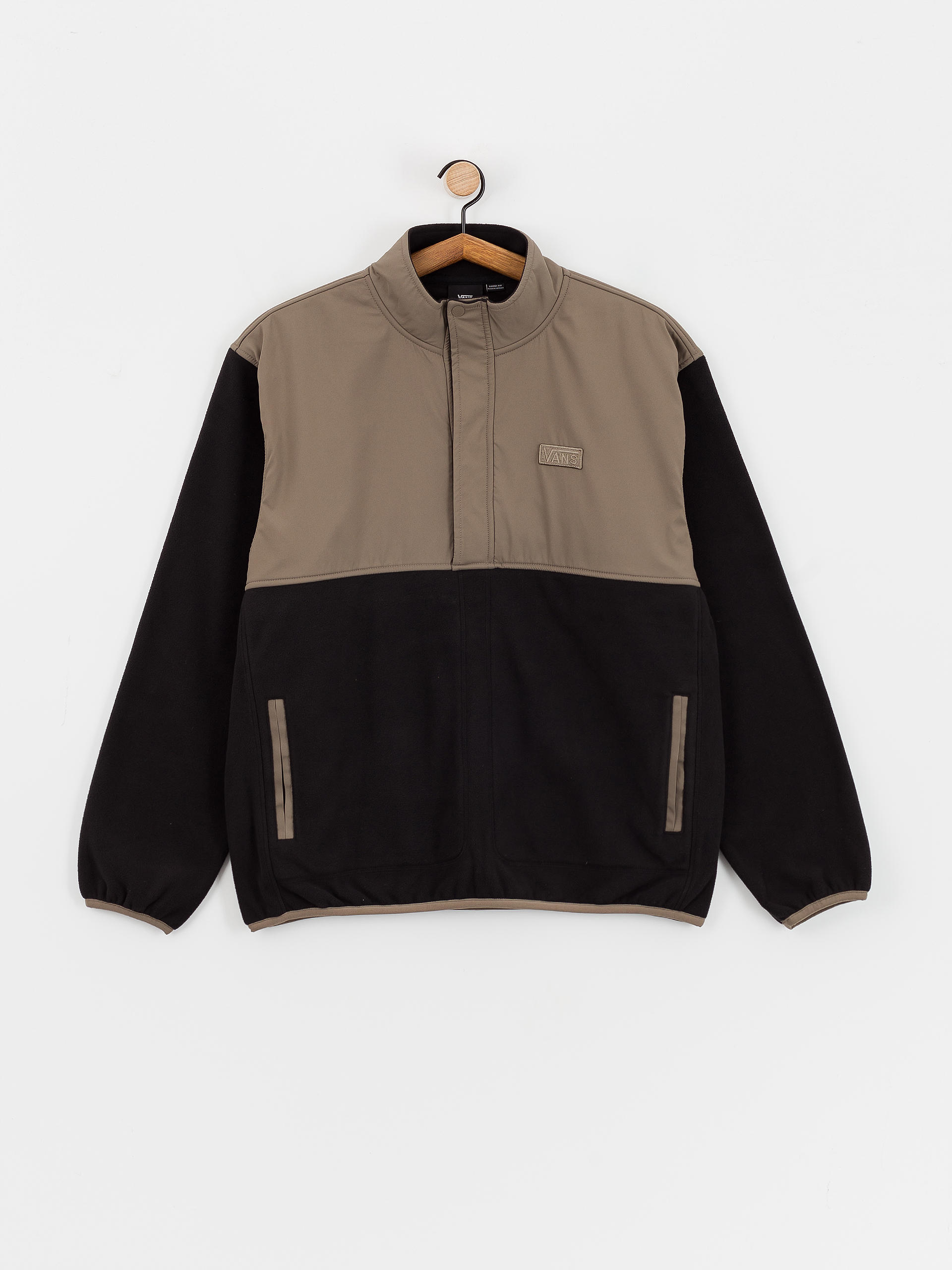 Férfi Vans Ranford Polar Fleece Loose Hz Polár pulóver (black/bungee cord)