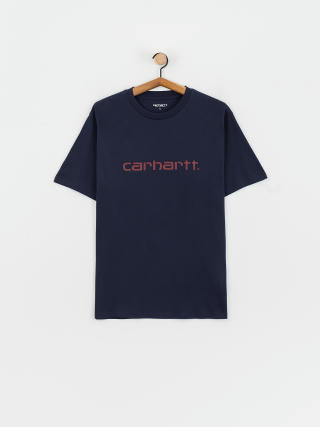 Póló Carhartt WIP Script (air force blue/malbec)