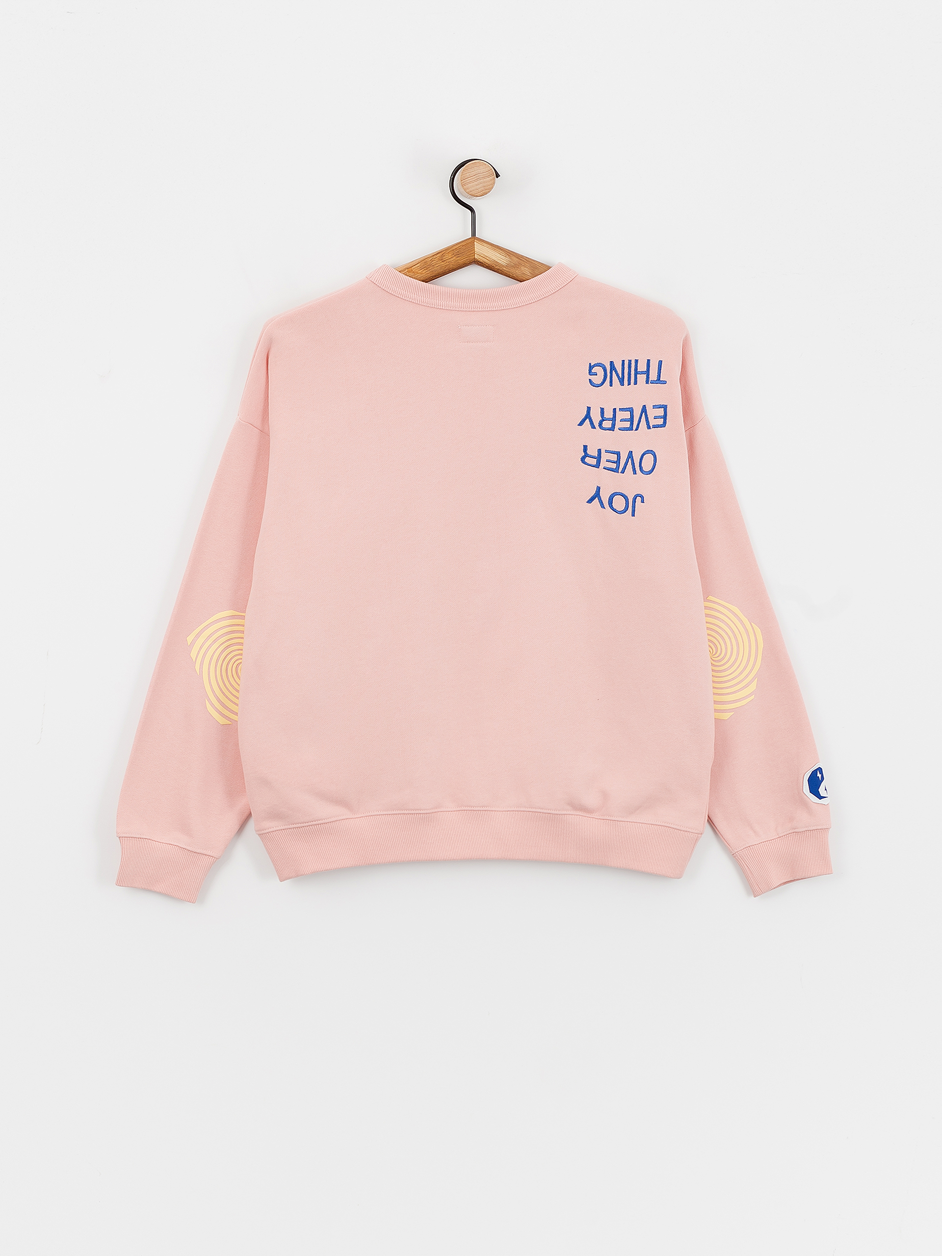 RVCA Almost Everything Pocket Crew Wmn Pulóver (blush)