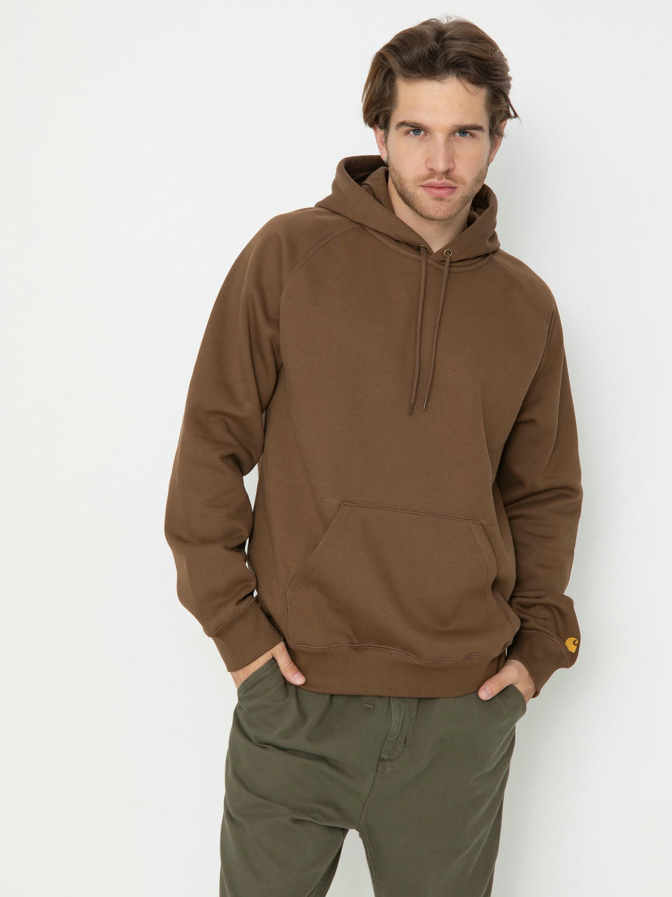 Carhartt WIP Chase HD Kapucnis pulóver (chocolate/gold)