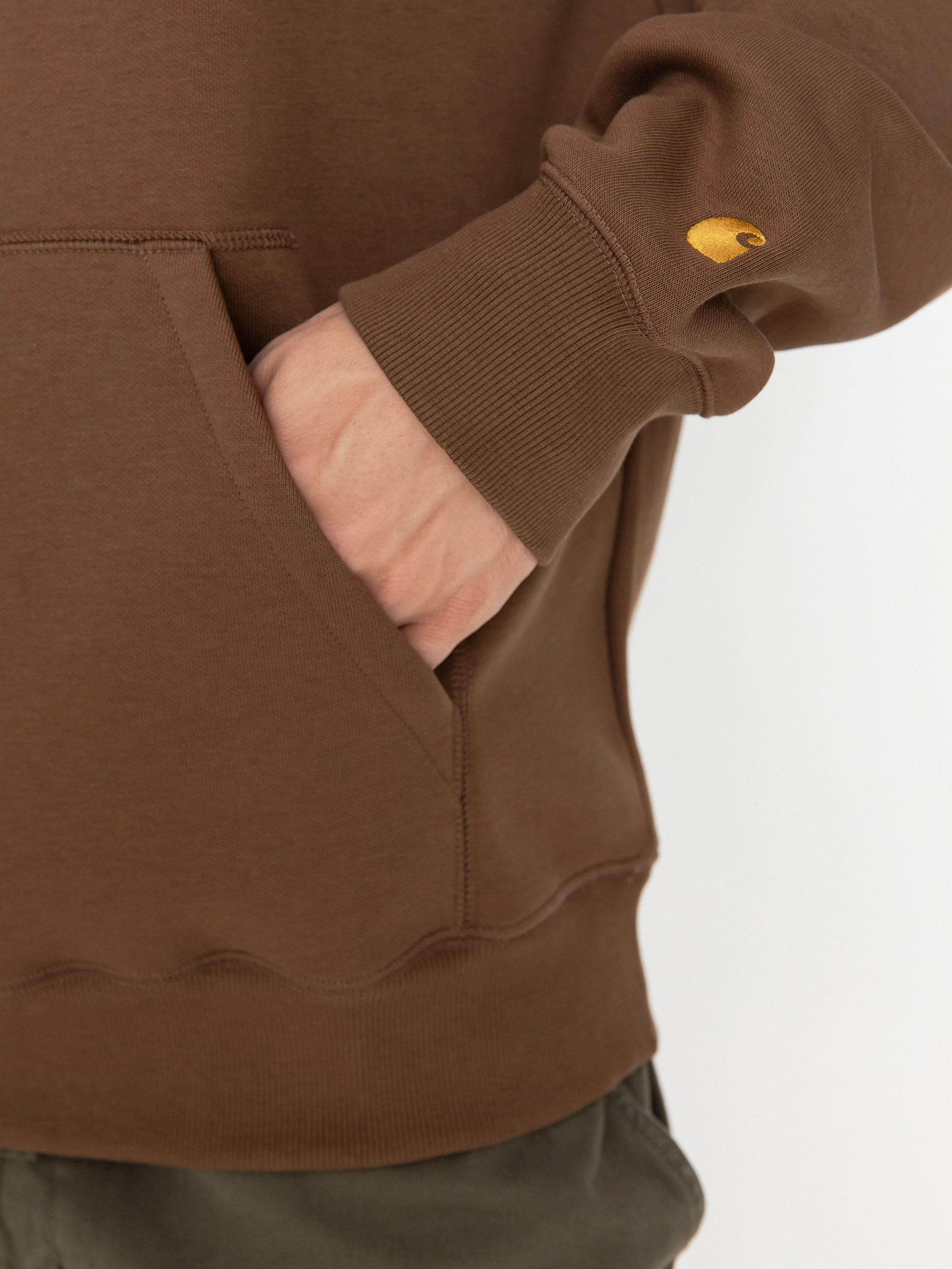 Carhartt WIP Chase HD Kapucnis pulóver (chocolate/gold)