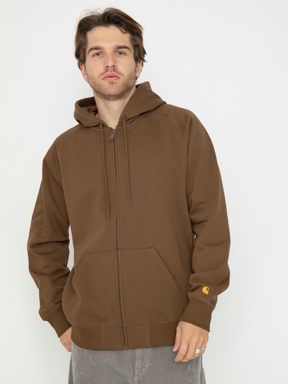 Carhartt WIP Chase ZHD Kapucnis pulóver (chocolate/gold)