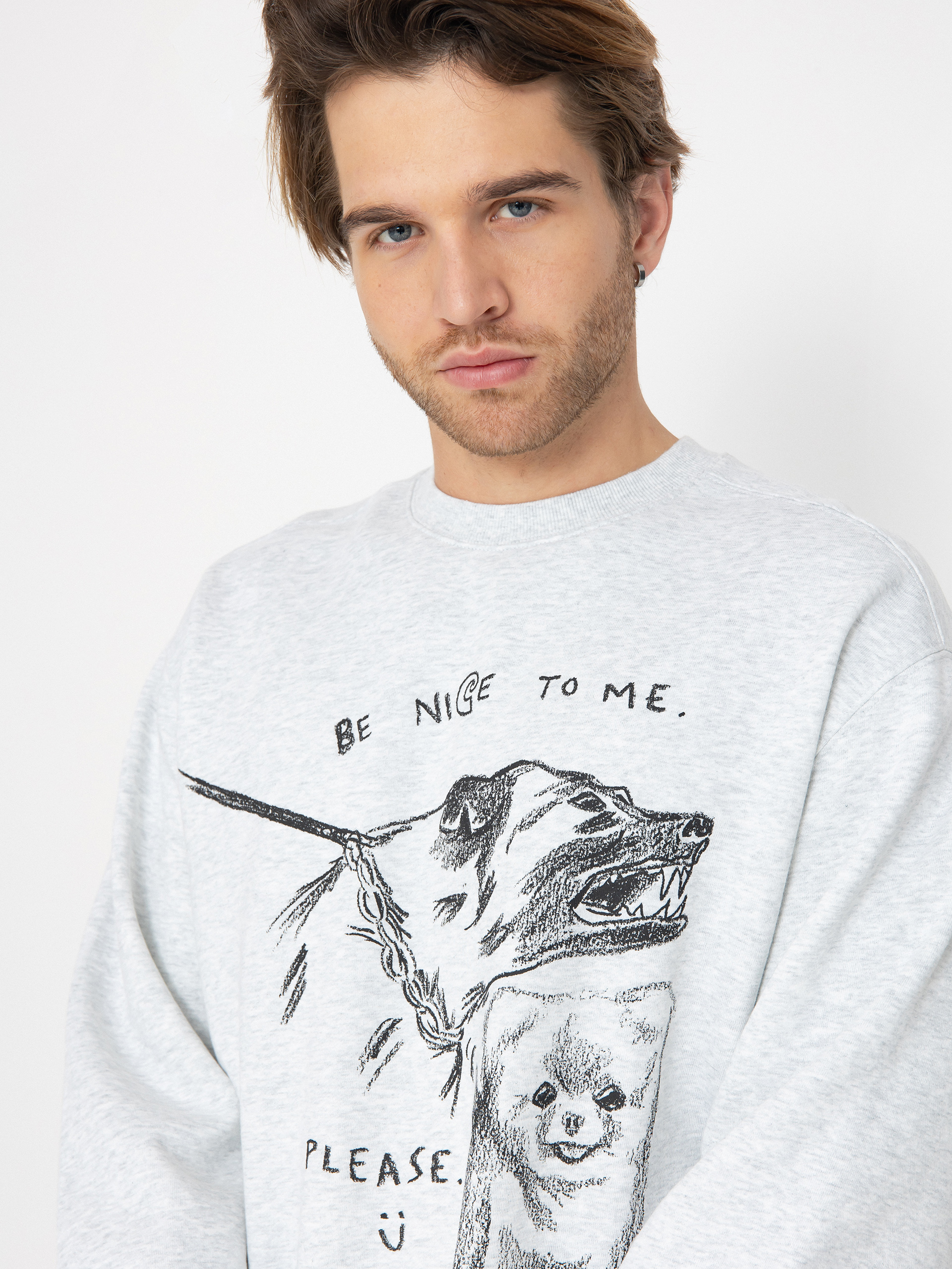 Carhartt WIP Pepe Be Nice Pulóver (ash heather/black)