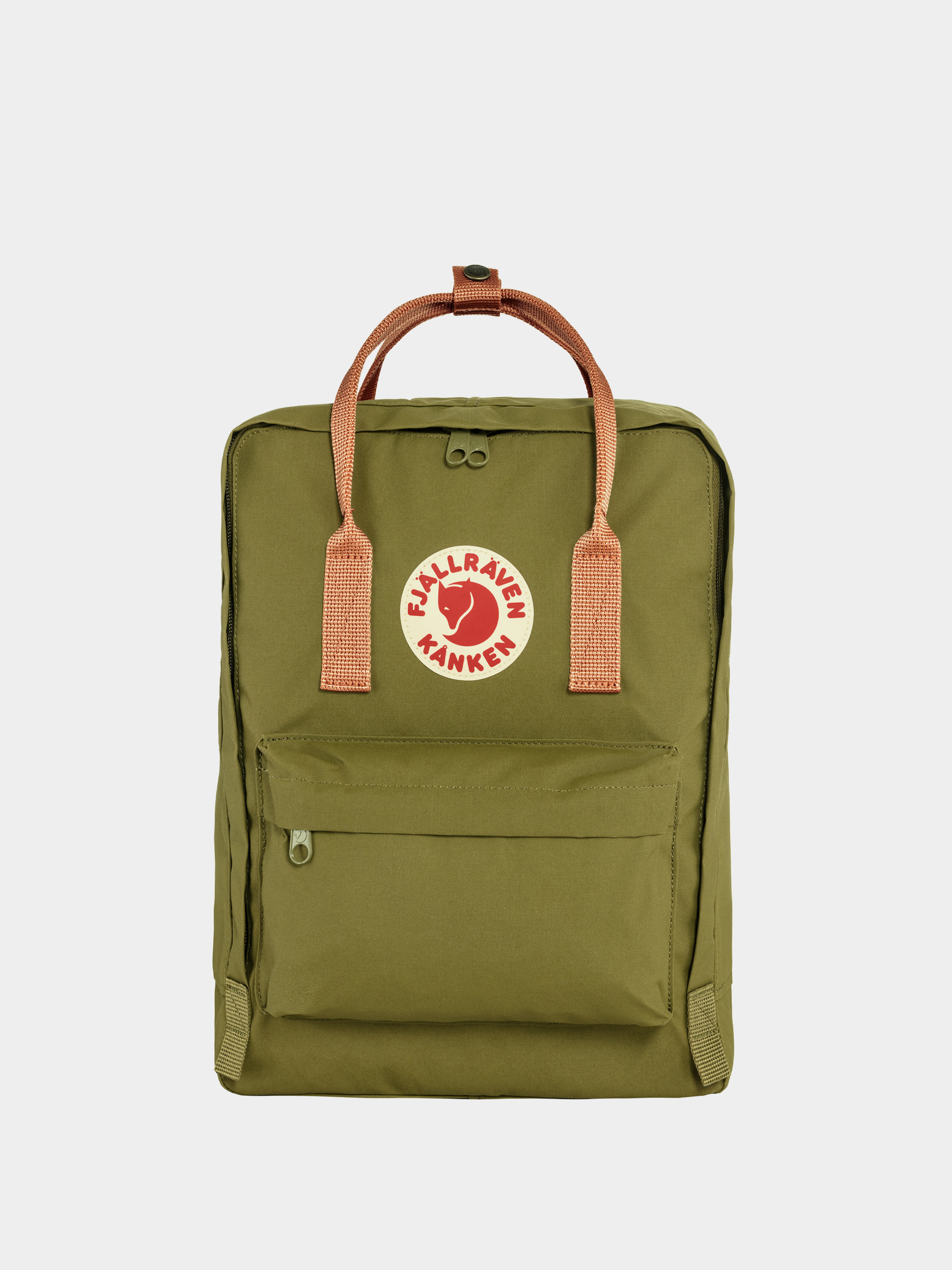 Hu00e1tizsu00e1k Fjallraven Kanken (foliage green-peach sand)