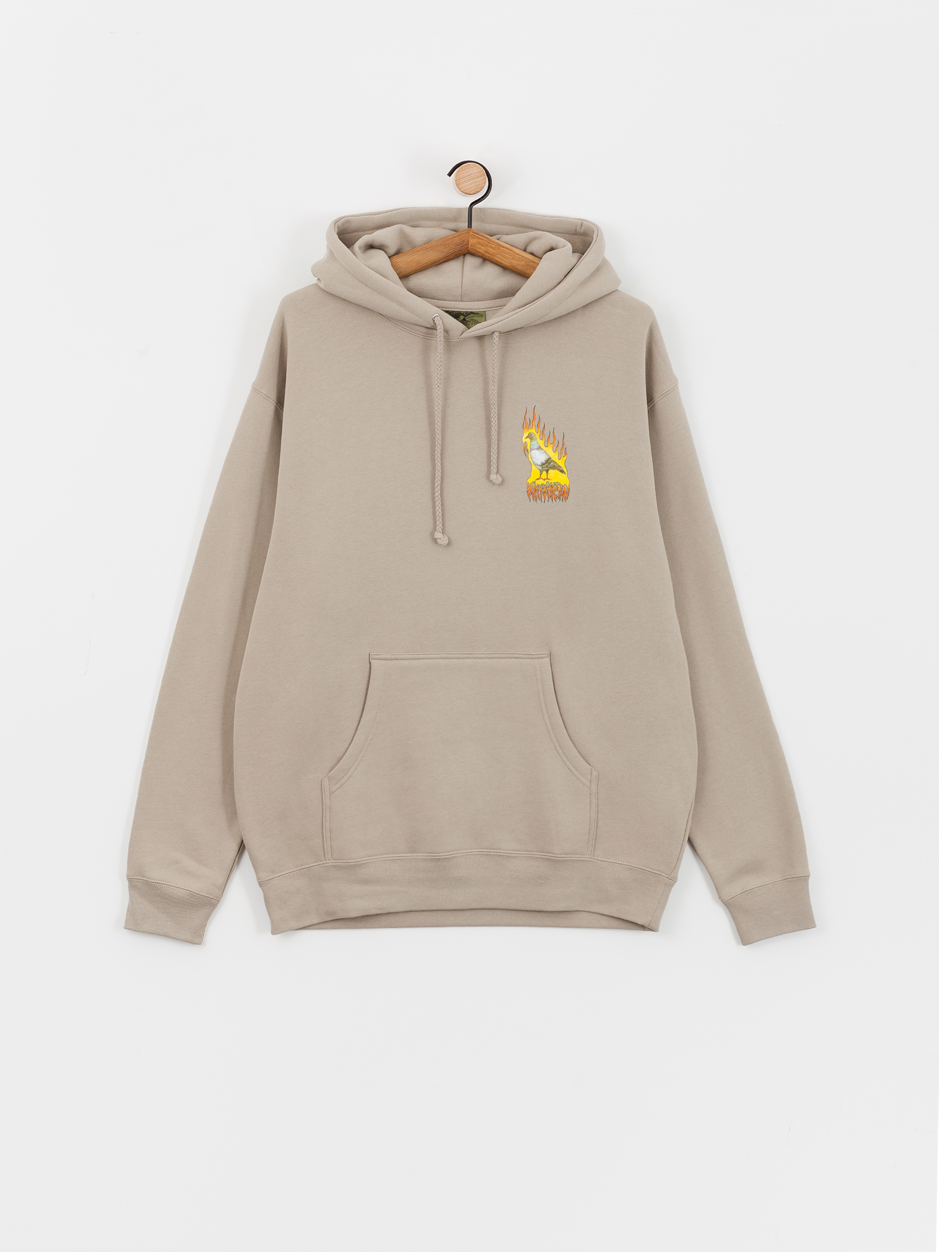 Kapucnis pulóver Antihero Flame Pigeon Prm Pt HD (cmt/natural)