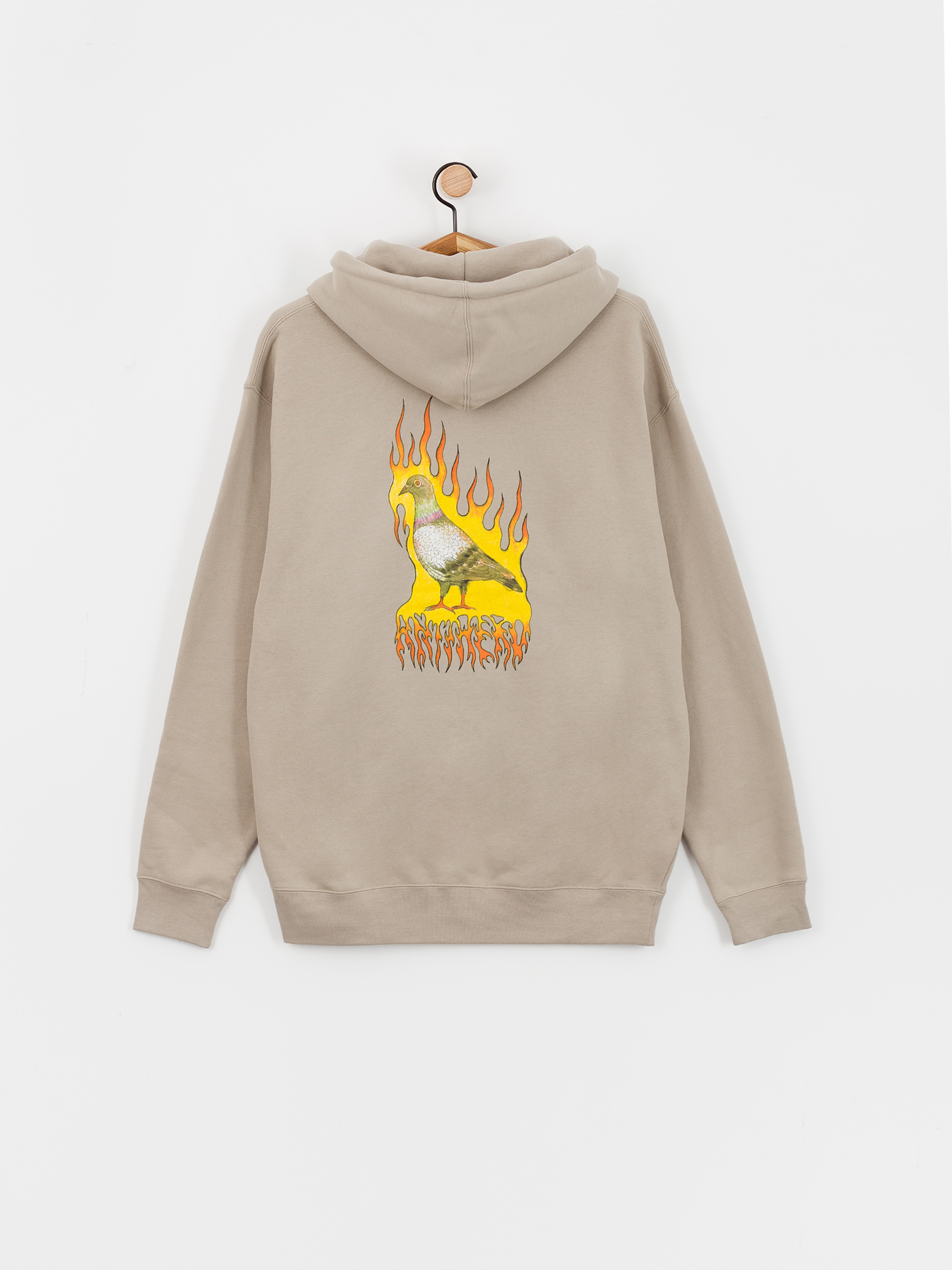 Kapucnis pulóver Antihero Flame Pigeon Prm Pt HD (cmt/natural)