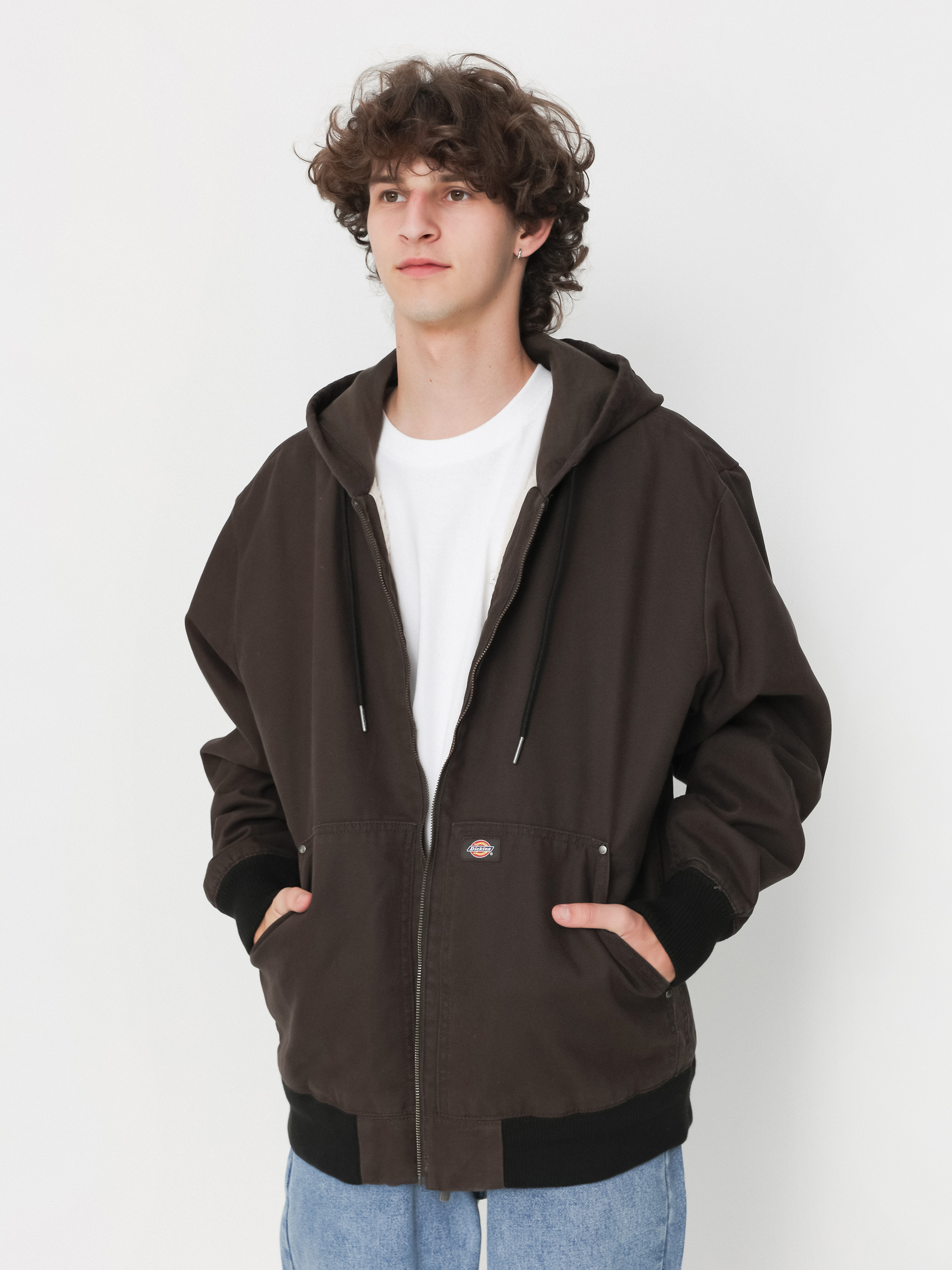 Dickies Hooded Duck Canvas Dzseki (dark brown)