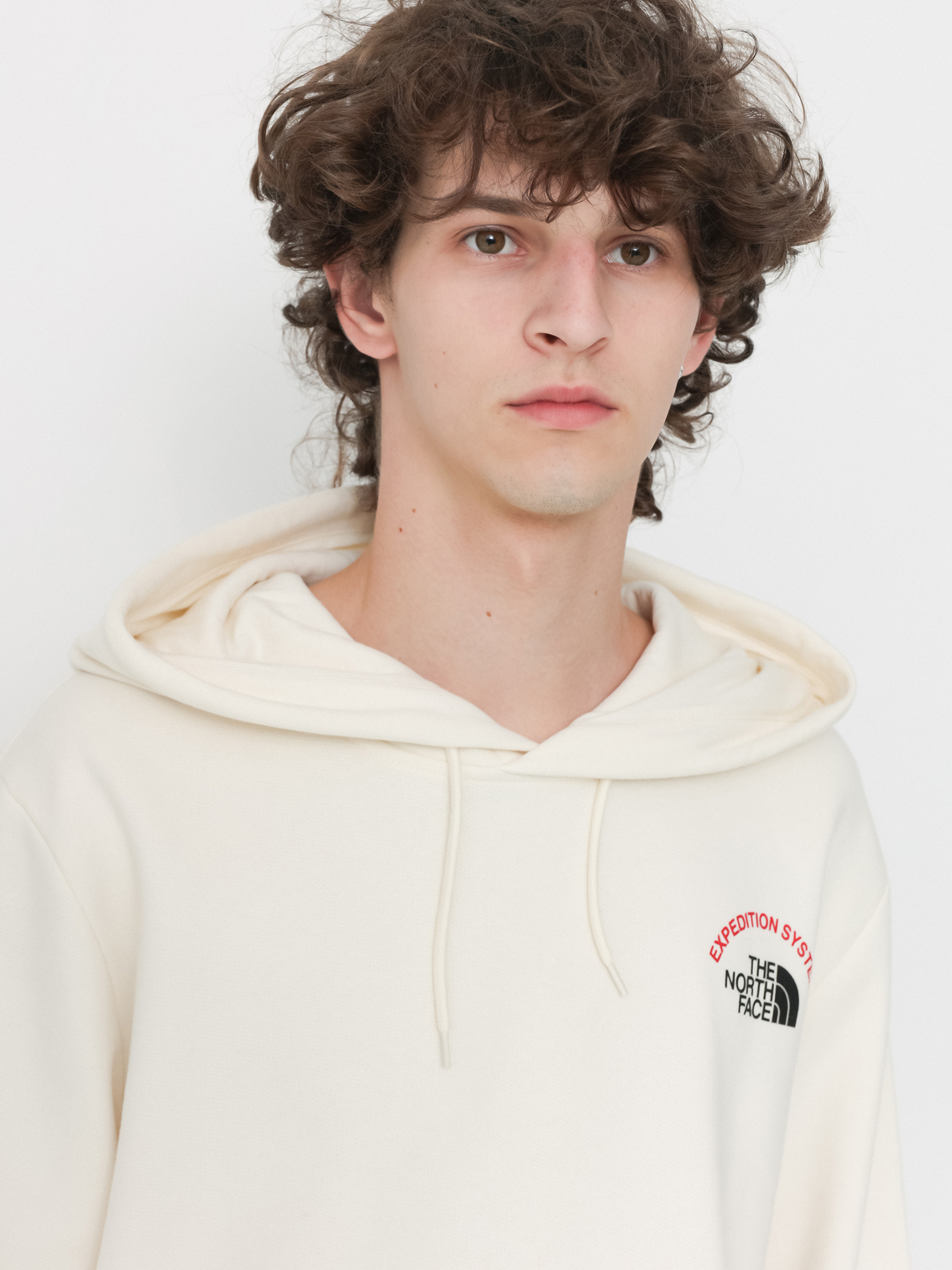 The North Face Expedition System Graphic HD Kapucnis pulóver (white dune)