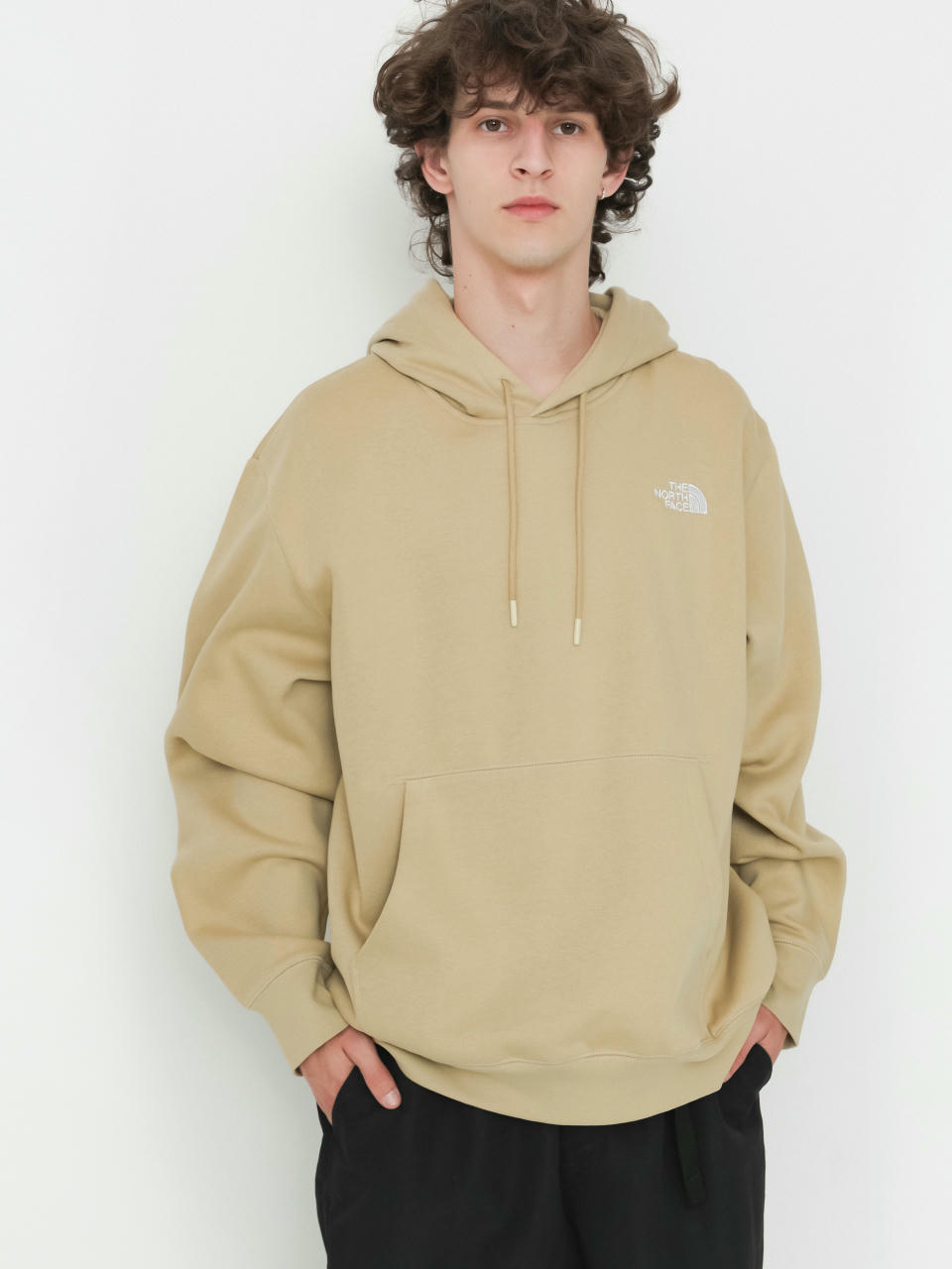 The North Face Essential Relaxed HD Kapucnis pulóver (khaki stone)