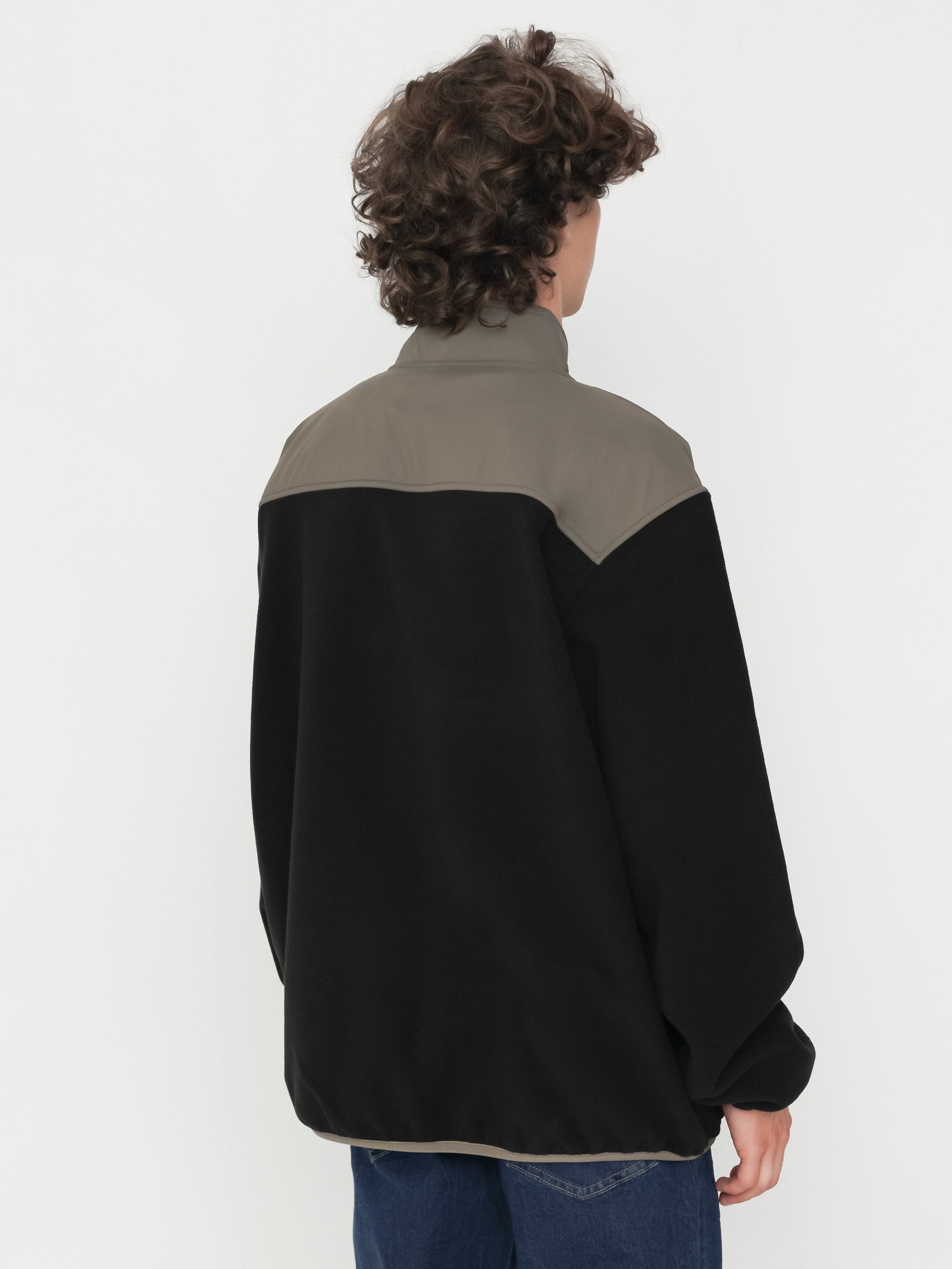 Férfi Vans Ranford Polar Fleece Loose Hz Polár pulóver (black/bungee cord)