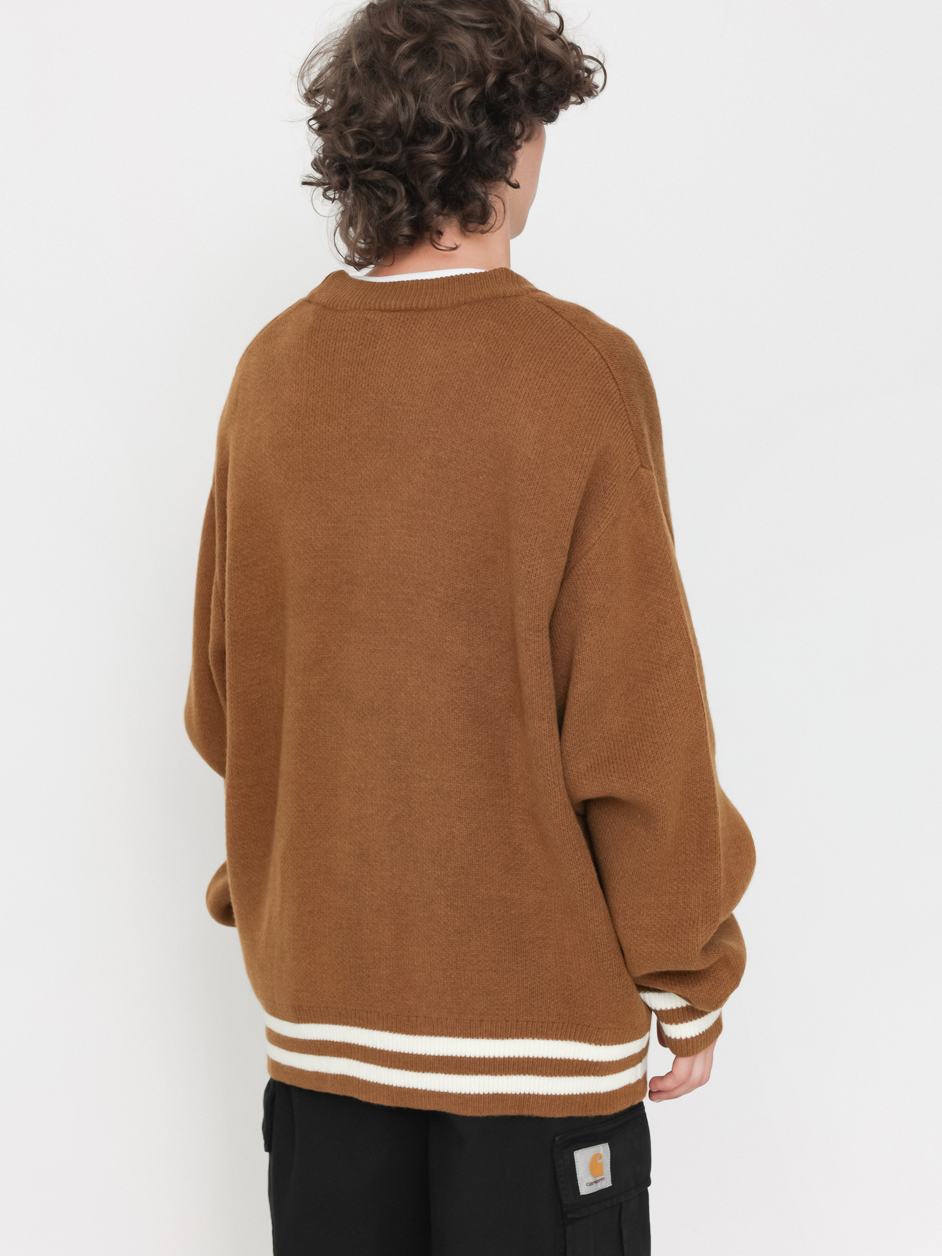 Carhartt WIP Brown Ducks Cardigan Pulóver (hamilton brown/wax)