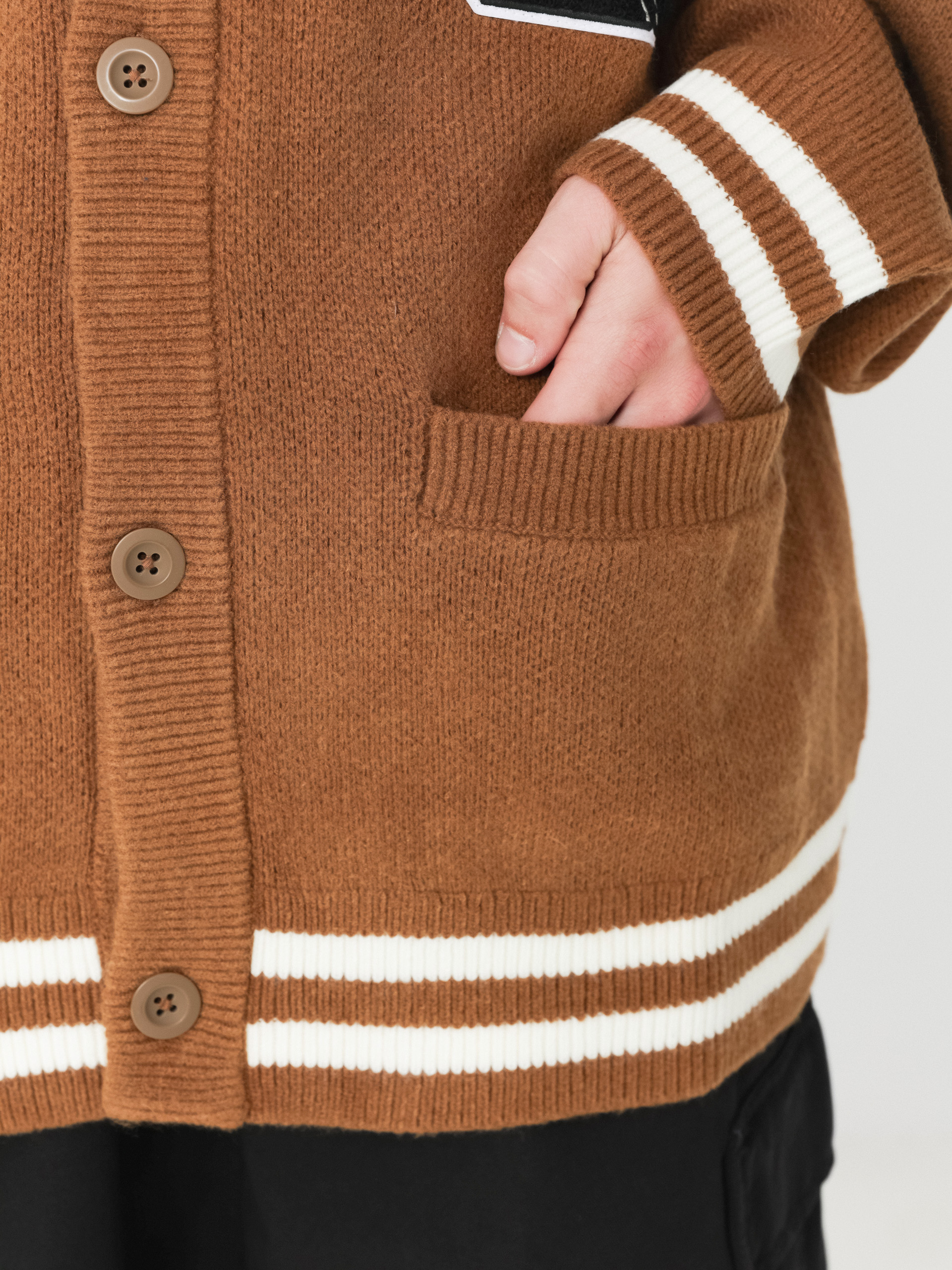 Carhartt WIP Brown Ducks Cardigan Pulóver (hamilton brown/wax)