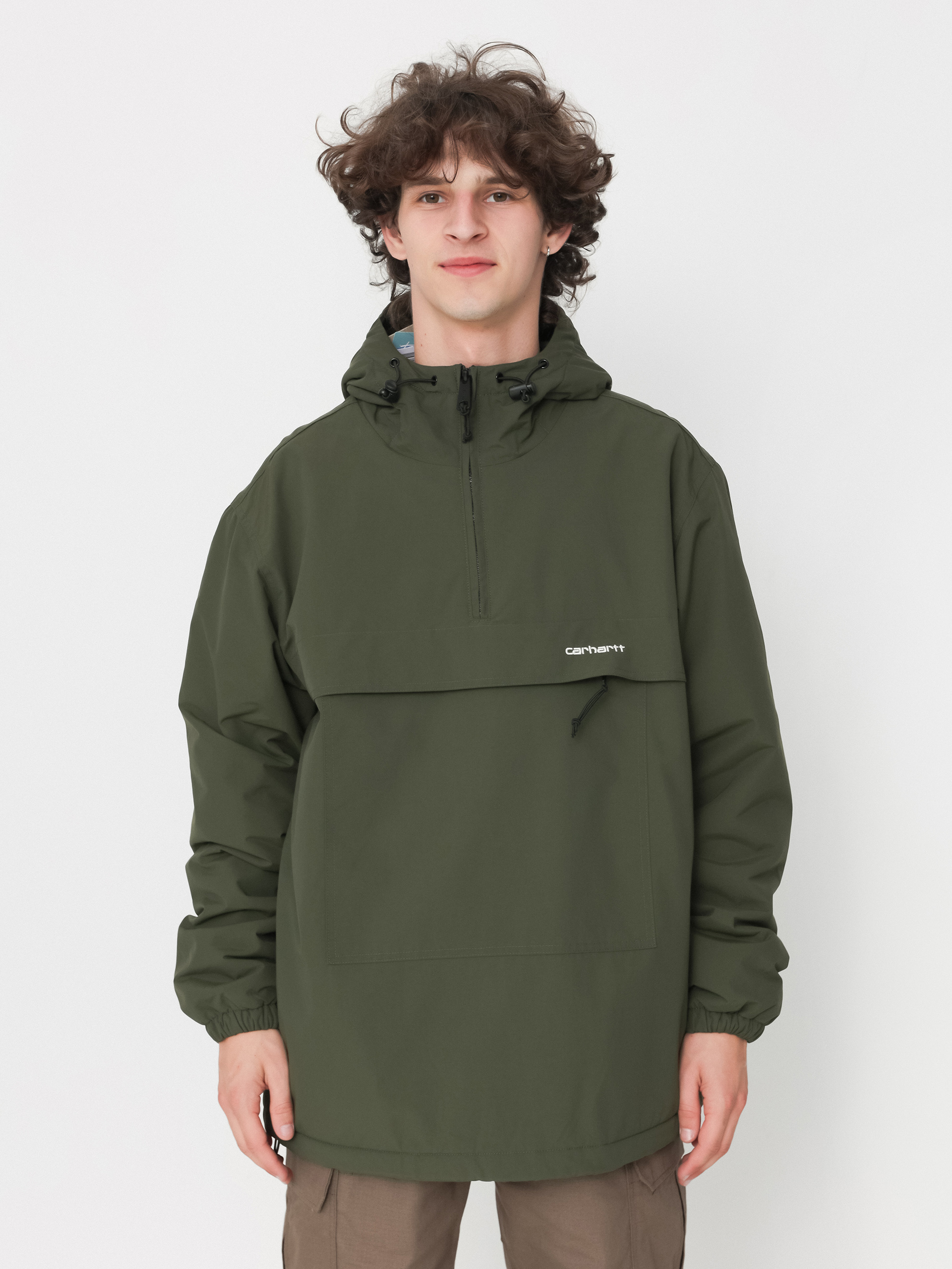 Dzseki Carhartt WIP Windbreaker Pullover (office green/white)