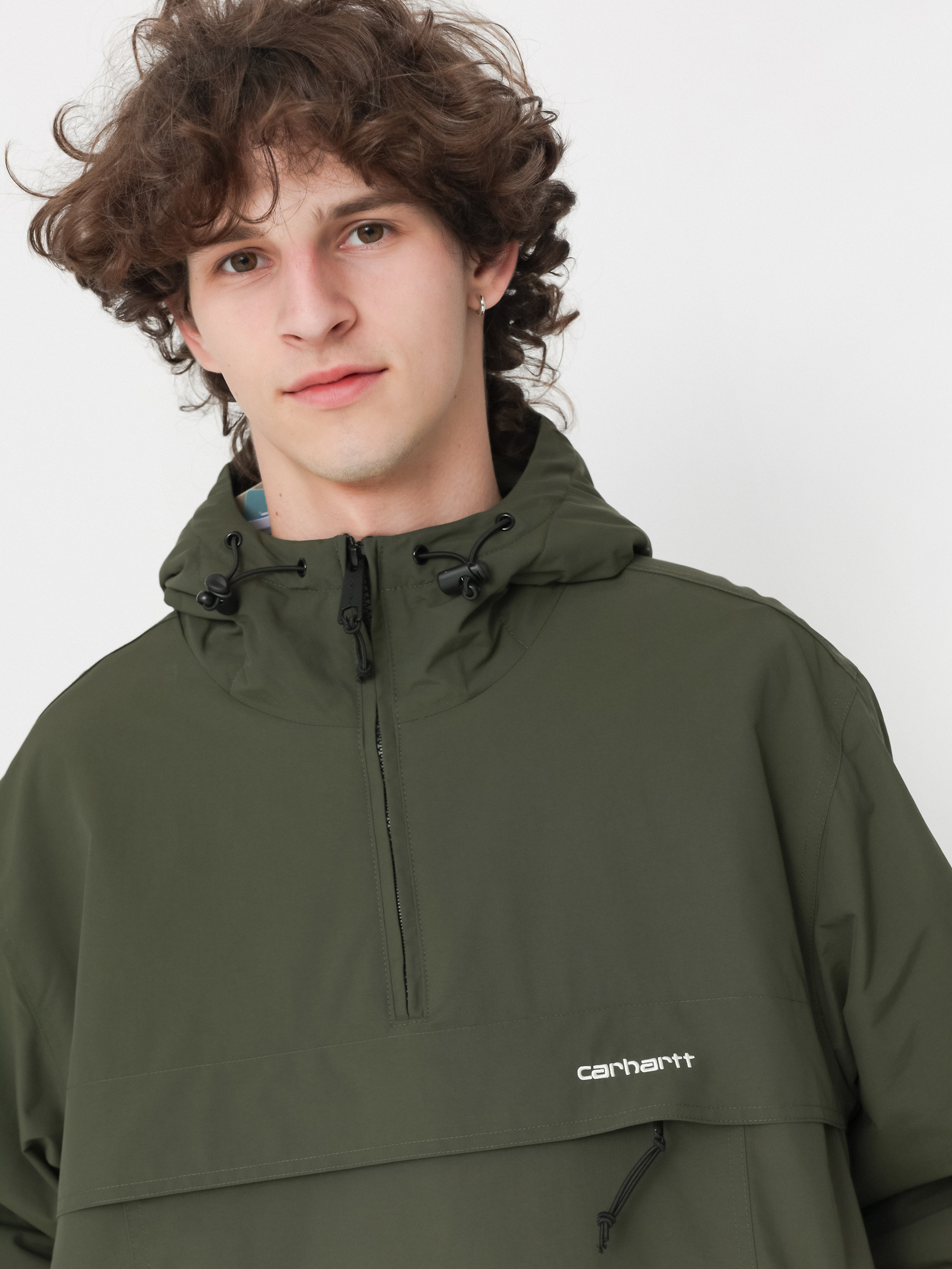 Dzseki Carhartt WIP Windbreaker Pullover (office green/white)