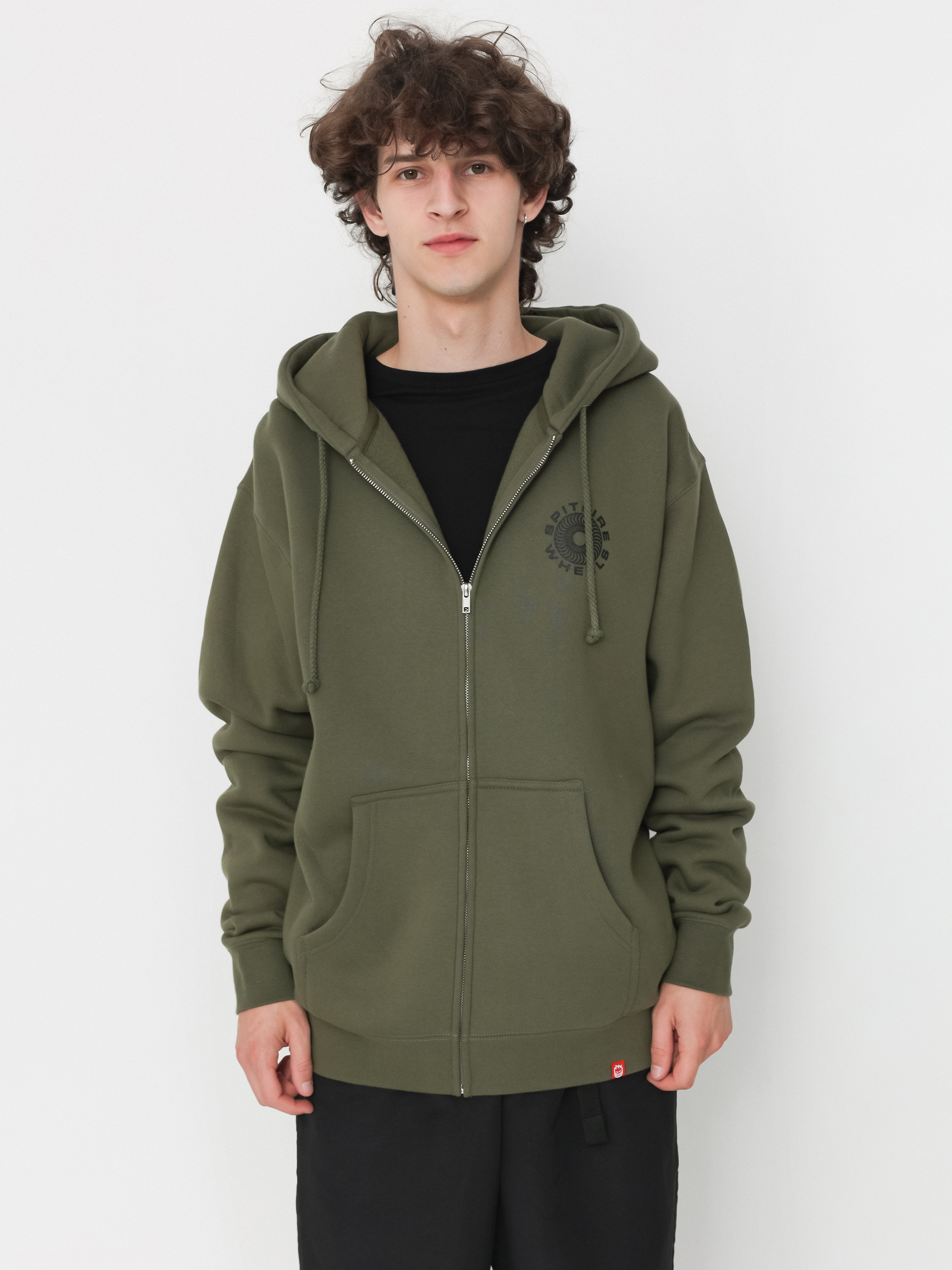 Spitfire Classic 87 Swirl ZHD Kapucnis pulóver (army/black)